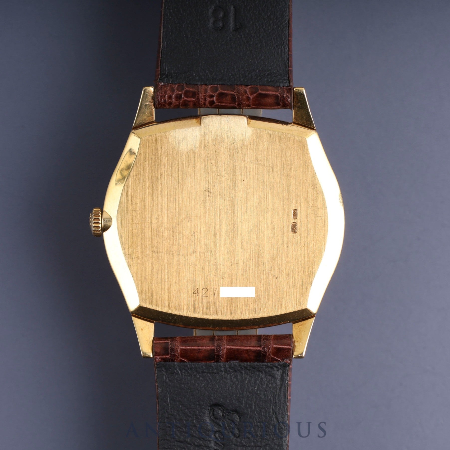 Rolex Cellini 3806 Manual winding Cal.1601 750 Leather Genuine buckle (GP) Gold dial No. 42 (1975) Overhauled