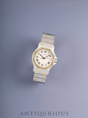 Cartier Santos Octagon LM 187902 Quartz Cal.687 SS/YG SS/YG Ivory Roman dial (SWISS marked) Overhauled