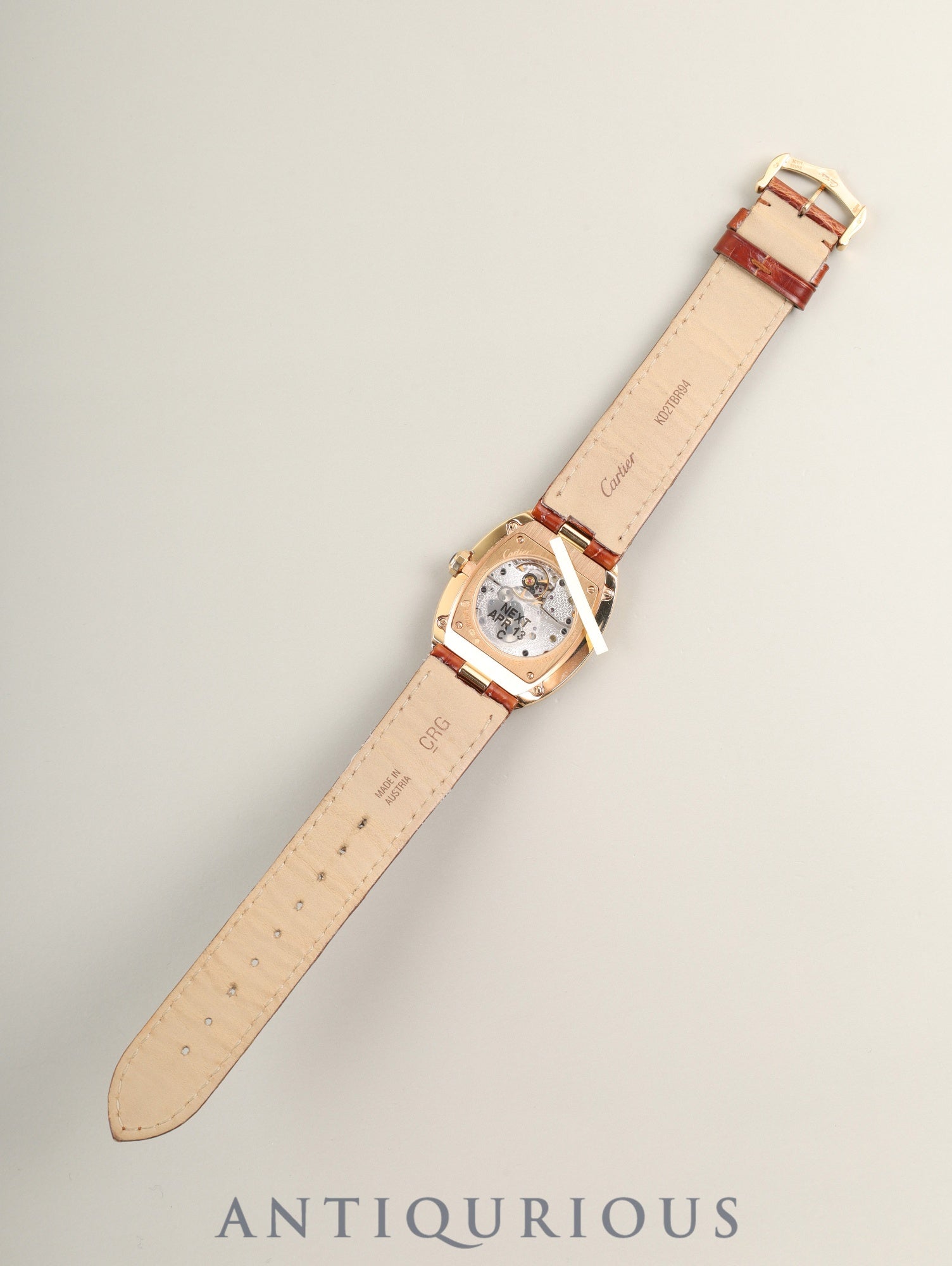 カルティエ ベニュワール LM W8000002 / 3033 手巻き Cal.430MC AU750 純正革ベルト 純正ピンバックル（AU750） ホワイトローマン文字盤 保証書（2012年）冊子 オーバーホール済み