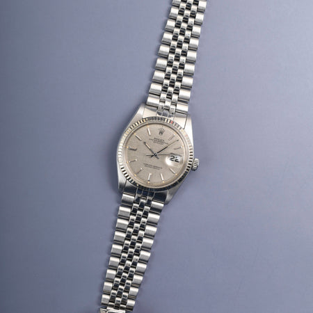 Rolex Datejust 1601 Automatic Caliber 1570 Stainless Steel/White Steel Sigma Dial Gray Dial No. 34 (1972) Overhauled