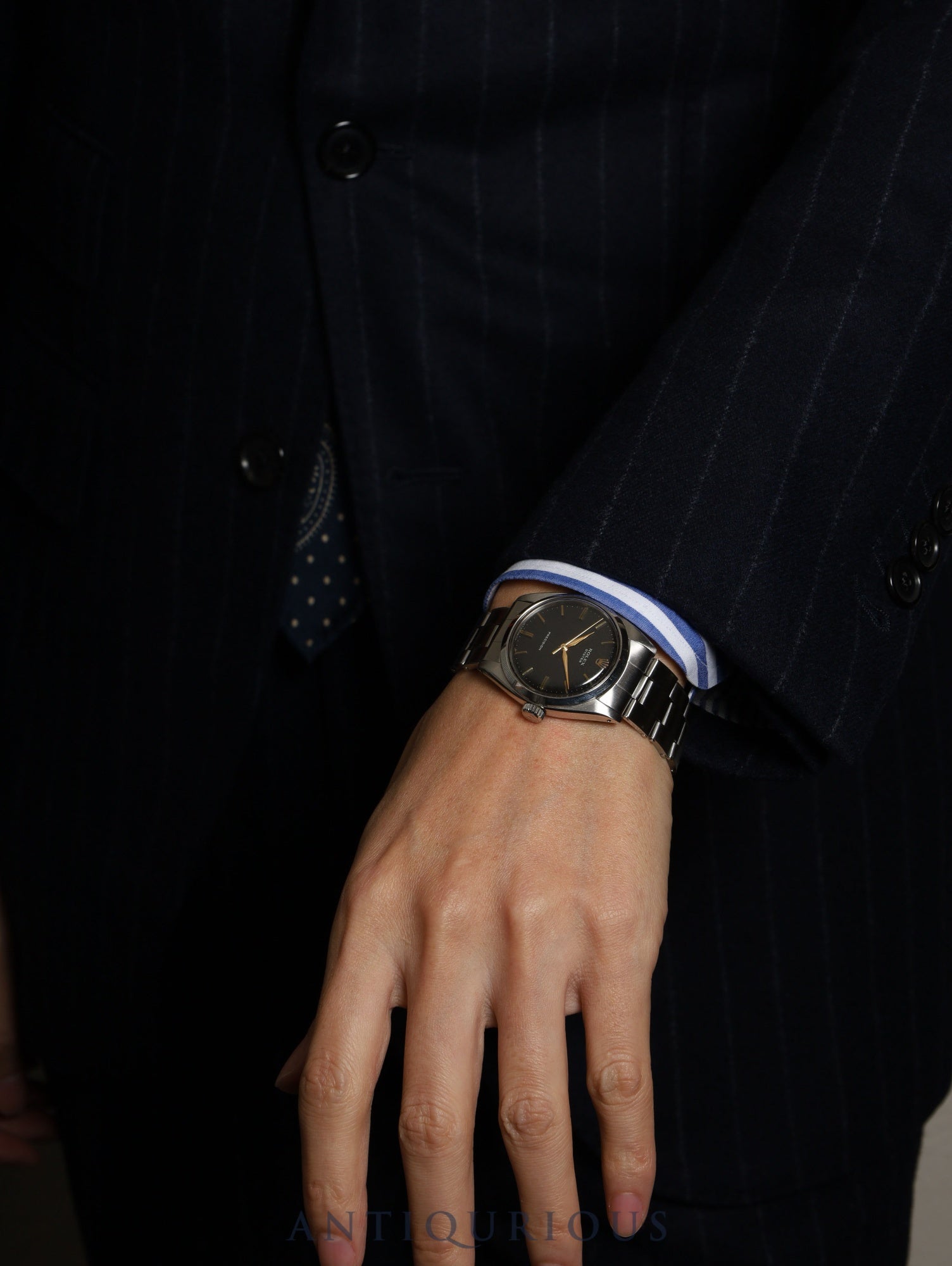 ロレックス オイスター プレシジョン 6426 手巻き Cal.1225 SS SS ブラック文字盤 87番台（1962年） オーバーホール済み