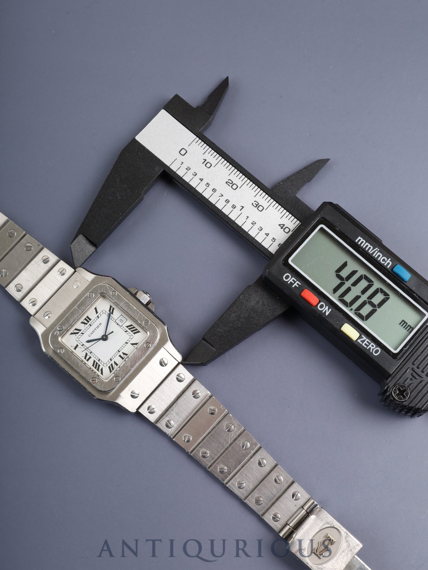 Cartier Santos Carrée LM 2960 Automatic Cal. ETA2671 SS SS White Roman Dial (SWISS marking) Overhauled