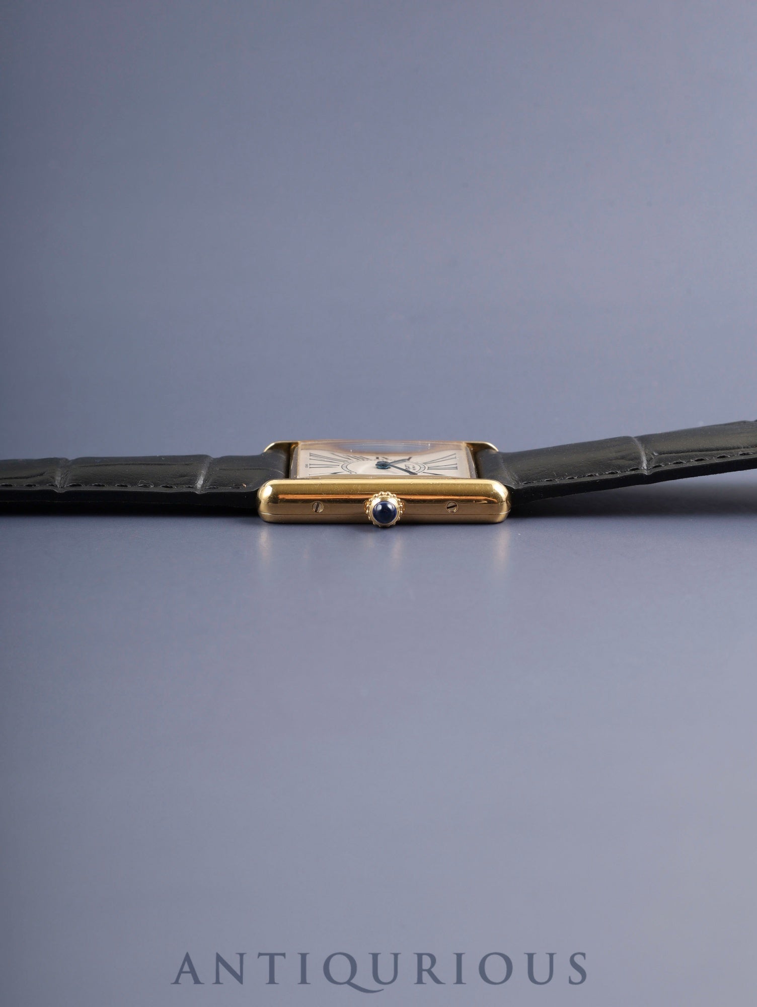 カルティエ マストタンク LM 590005 クォーツ Cal.90 SV925 革 純正Dバックル（GP）オパラン文字盤（SWISS表記）オーバーホール済み