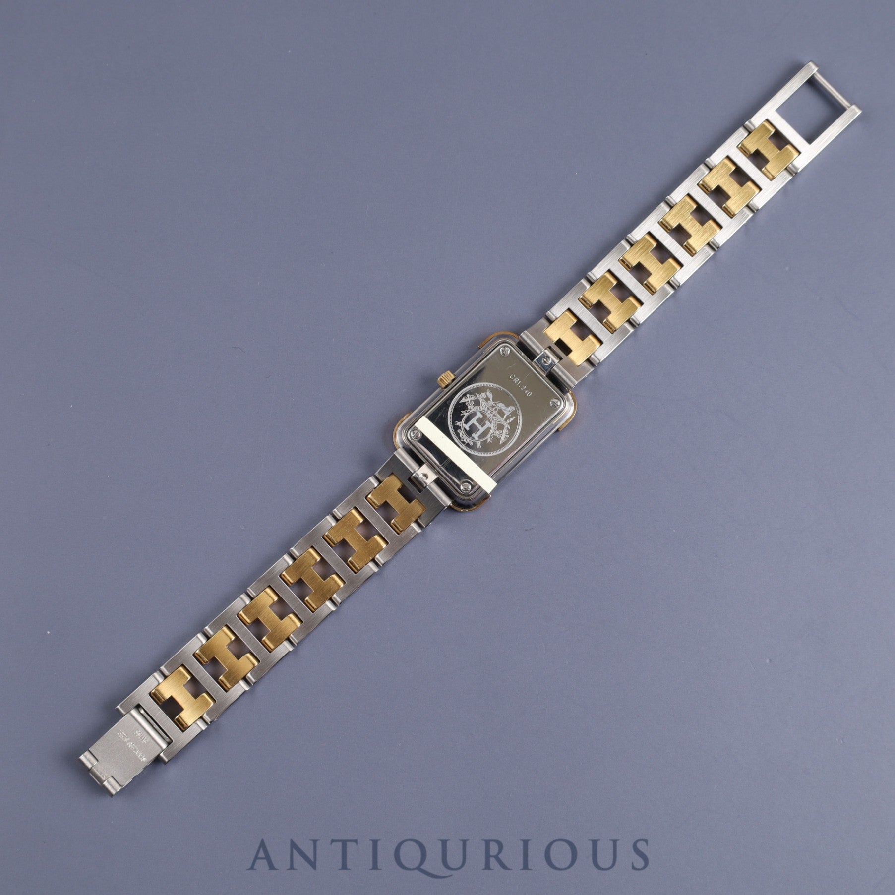 Hermes Cloajour CR1.240 Quartz Cal.976.001 SS / GP Gold Dial Box Warranty (no description) Overhauled