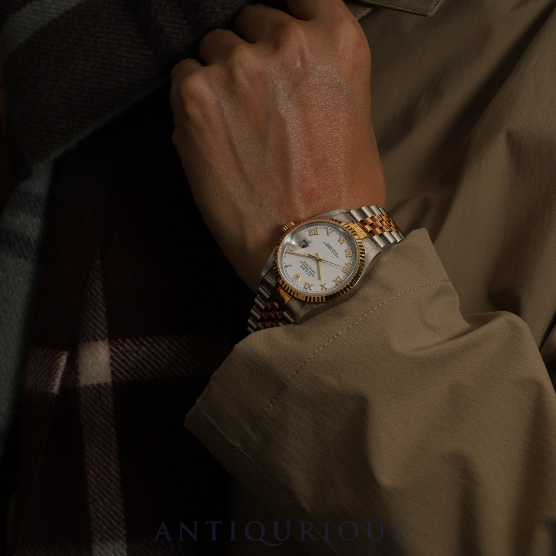 ロレックス デイトジャスト 36 16233 自動巻き Cal.3135 SS/YG SS/YG  ホワイトシャンタン文字盤 P番（2000年） オーバーホール済み