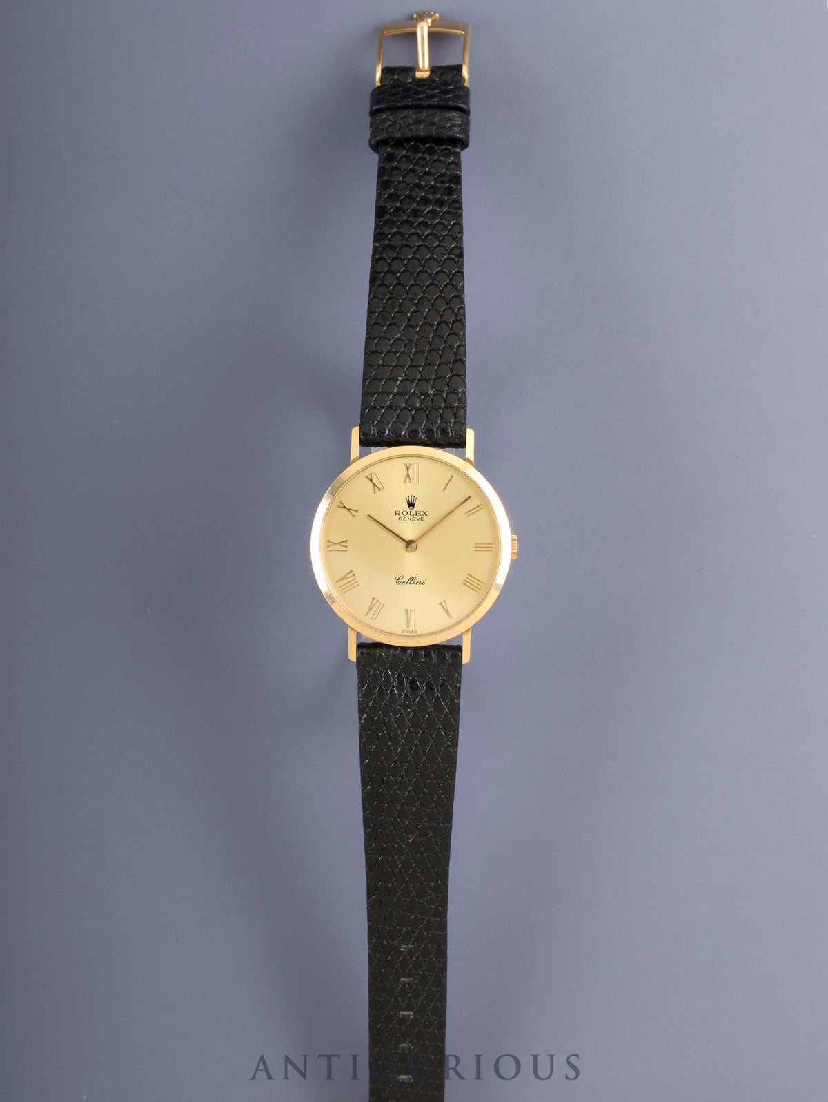 ROLEX Cellini 4112/8 Manual Winding Cal.1601 750YG Genuine Leather Strap Genuine Pin Buckle (750YG) Champagne Dial (SWISS marking) 97-serial (1987) Overhauled