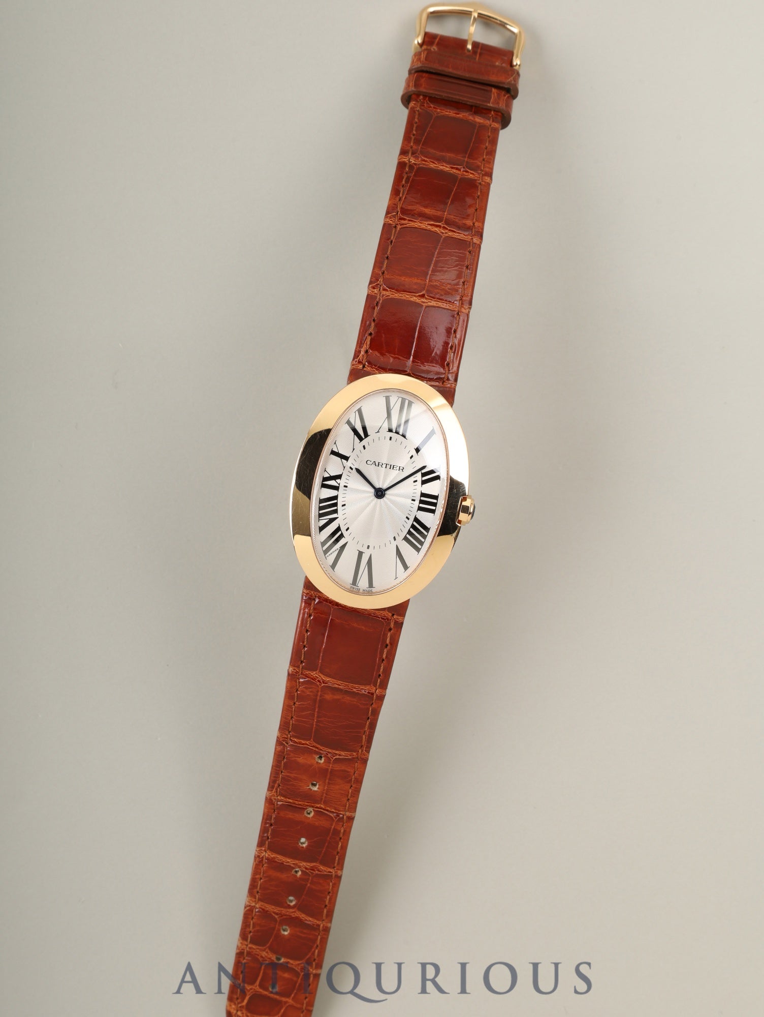 カルティエ ベニュワール LM W8000002 / 3033 手巻き Cal.430MC AU750 純正革ベルト 純正ピンバックル（AU750） ホワイトローマン文字盤 保証書（2012年）冊子 オーバーホール済み