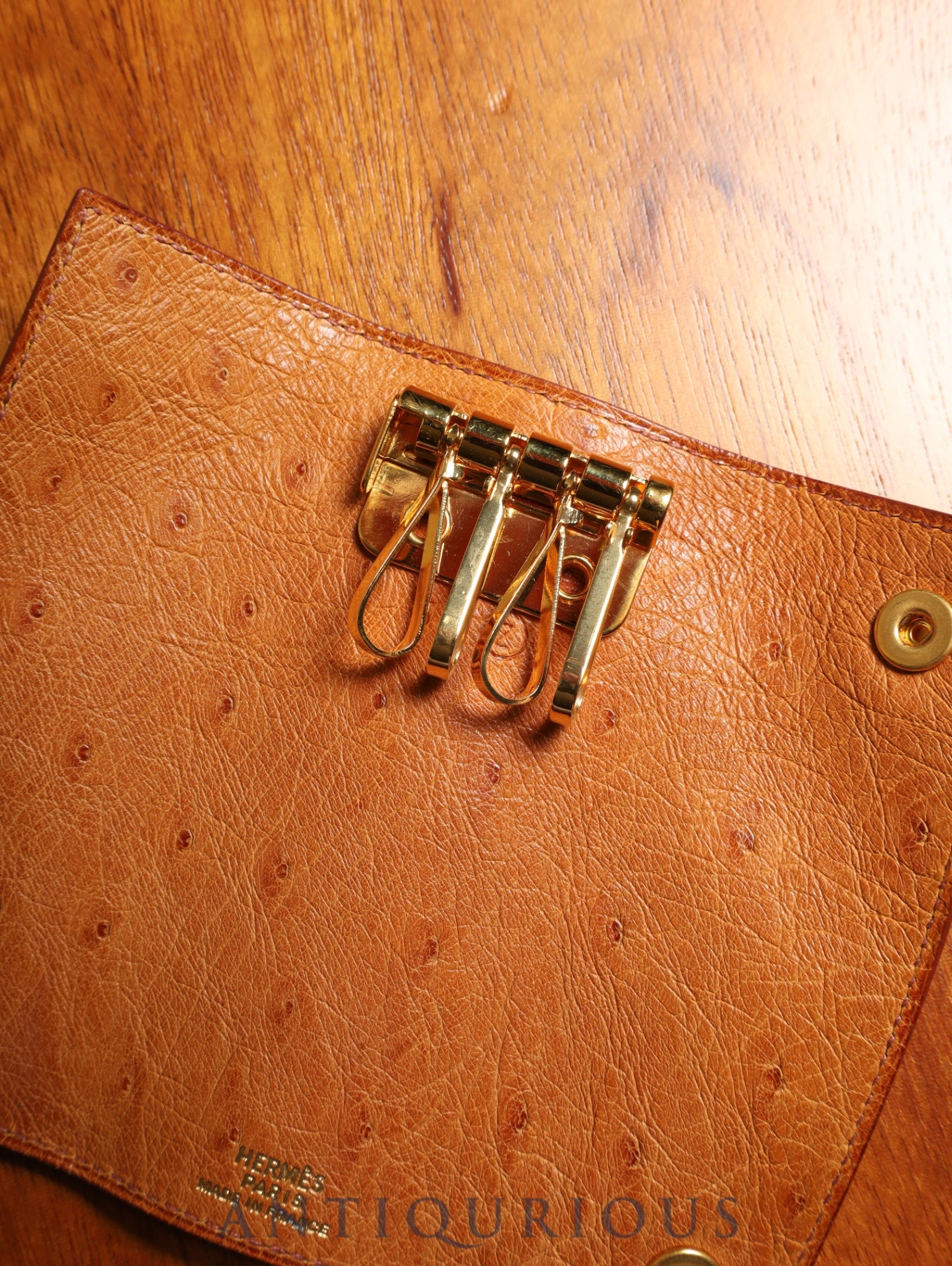 エルメス キーケース オーストリッチレザー （○Z刻印:1996年） GP 箱