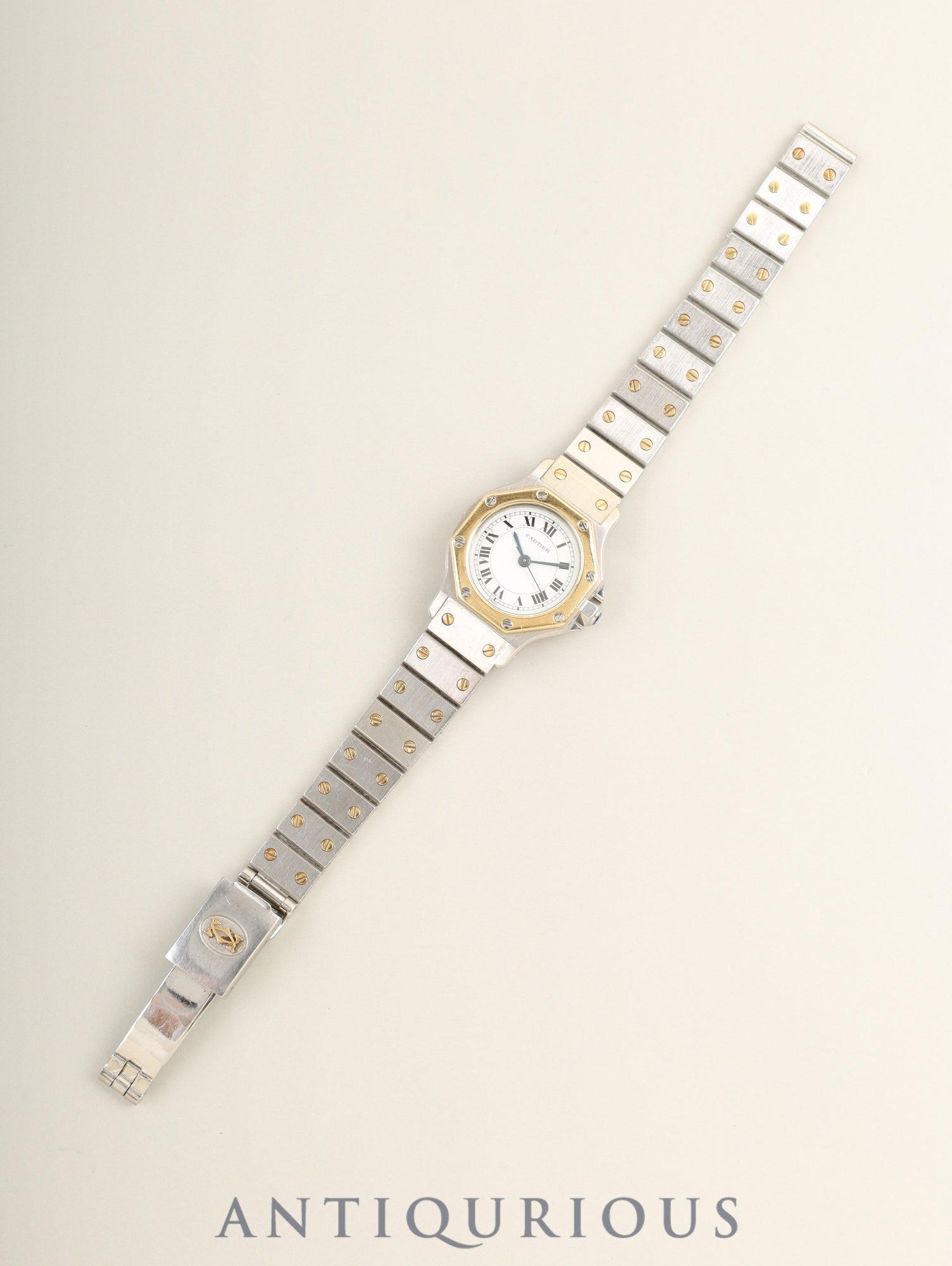 Cartier Santos Octagon SM 0907 Automatic Cal.ETA2671 SS/YG White Roman Dial (SWISS marking) Overhauled