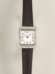 Hermes Cape Cod CC1.210 Quartz Cal.976.001 SS Leather Original Pin Buckle (SS) White Arabic Dial (SWISS MADE marking) Box Manual Warranty (2003) Overhauled