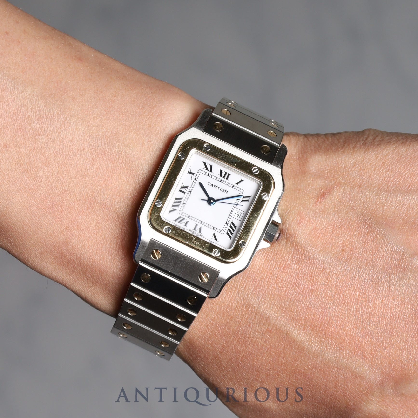 CARTIER SANTOS GALBEE LM AC 23.80 gr Automatic SS/YG SS/YG White Dial Cartier Boutique Complete Service