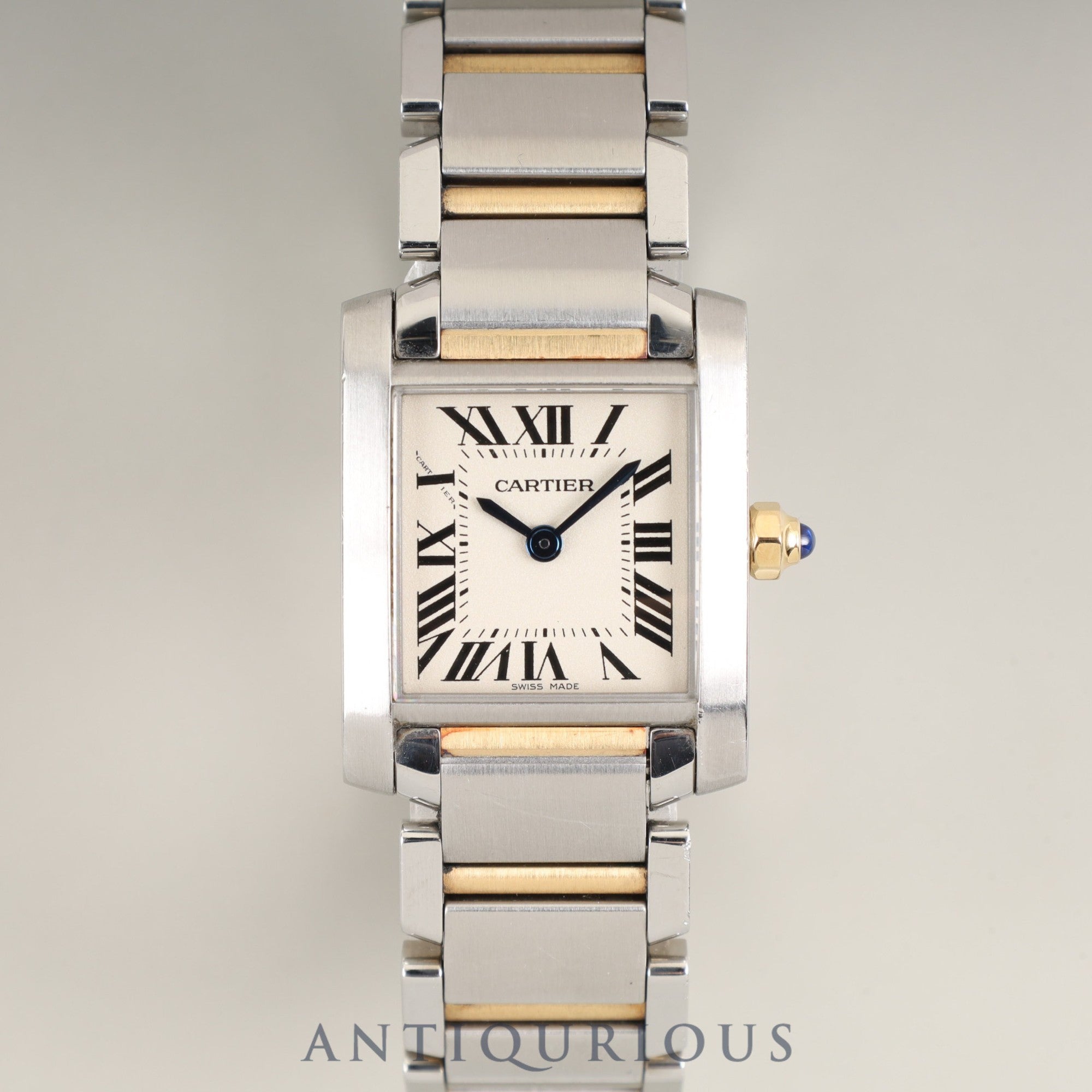 カルティエ タンクフランセーズ SM W51007Q4/3217 クォーツ Cal.057 SS/YG SS/YG アイボリーローマン文字盤 箱 保証書（2020年）オーバーホール済み