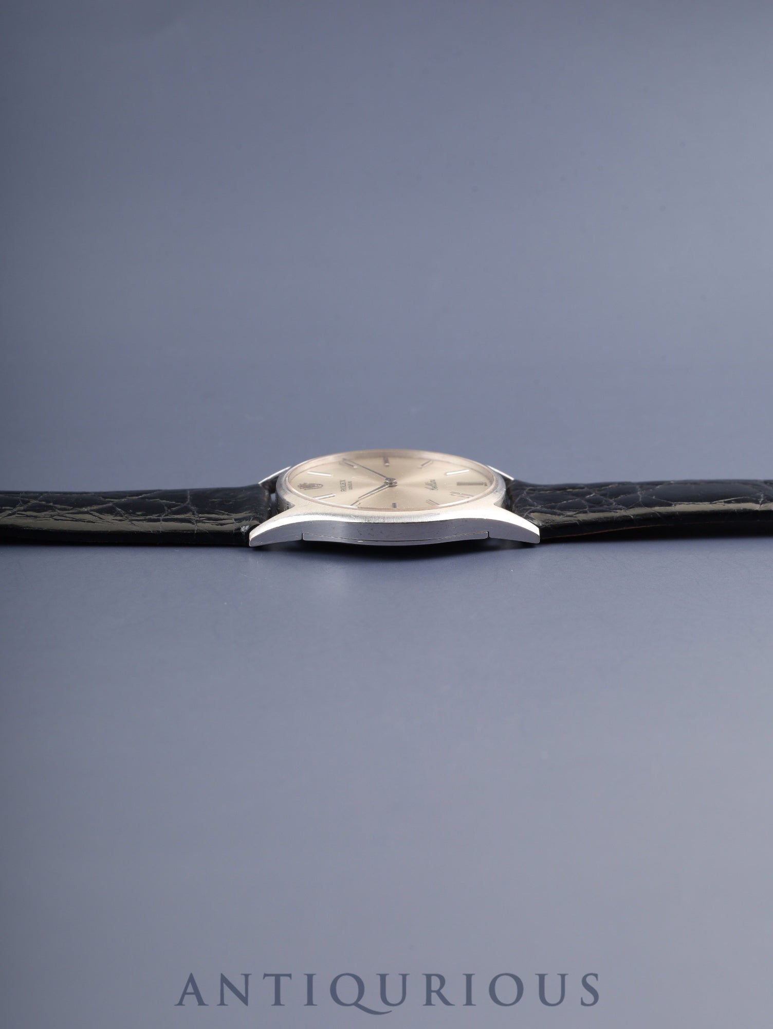 ロレックス チェリーニ 3804 手巻き Cal.1600 18K 革 純正尾錠（SS）シルバー文字盤 26番台（1968年）オーバーホール済み