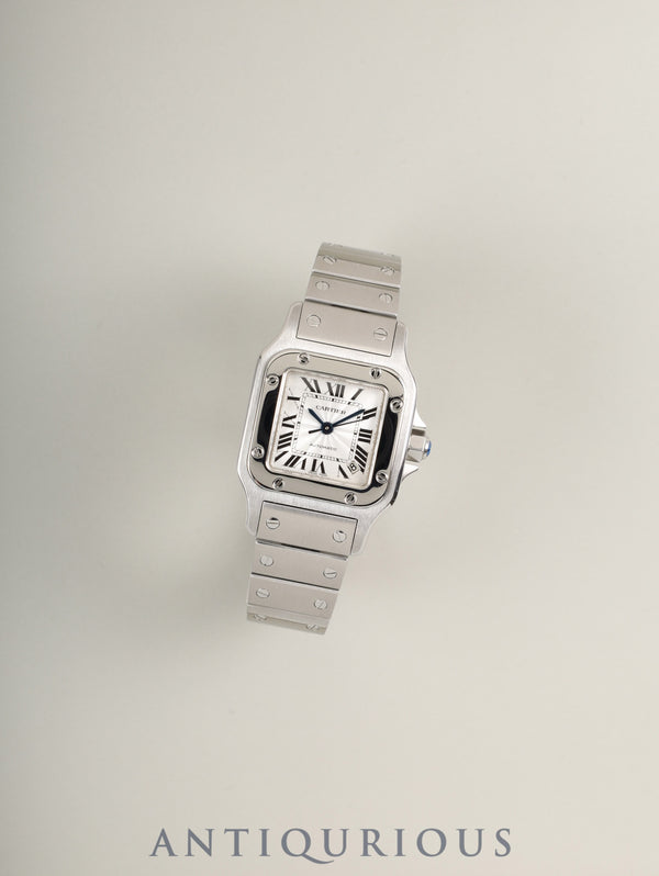 カルティエ サントス ガルベ SM W20054D6 / 2423 自動巻き Cal.ETA2671 SS SS シルバーギョーシェ文字盤 箱 冊子 保証書（2005年）  オーバーホール済み