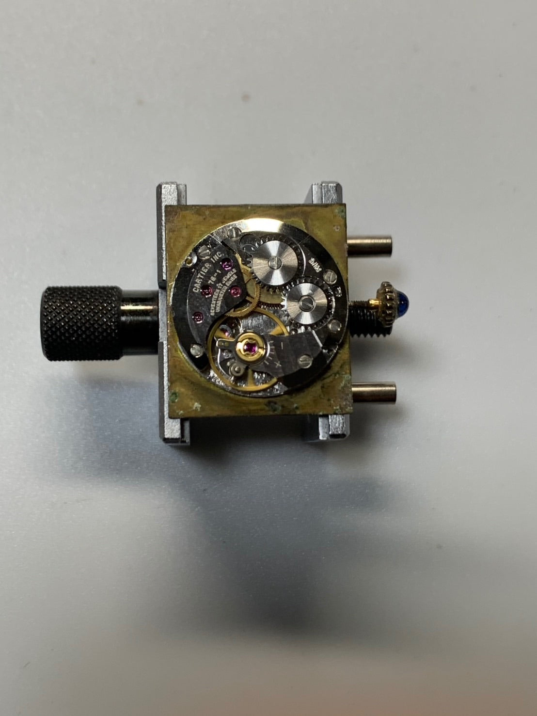カルティエ マストタンク LM  6 手巻き Cal.78-1（ETA2512）SV925 革 純正ピンバックル（GP）ラピスラズリ文字盤（SWISS表記 ）オーバーホール済み 新品仕上げ済み