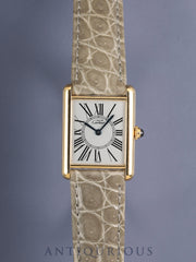 Cartier Must Tank LM 590005 Quartz Cal.90 SV925 Original Leather Strap Original Pin Buckle (GP) Oparan Dial (SWISS marking) Overhauled