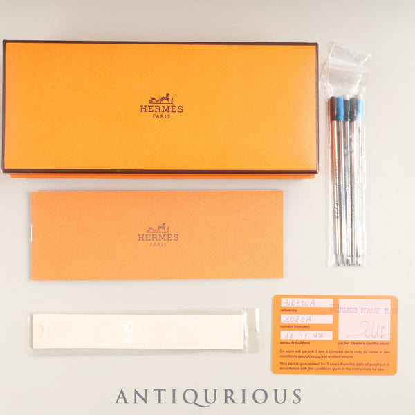 エルメス アレグロ シャープペンシル/ボールペン GP/レジン  箱 保存袋 冊子 保証書（1994年）未使用デュポン社リフィル×3（ブラック・M/F、ブルー・F）シャープペンシル芯×2