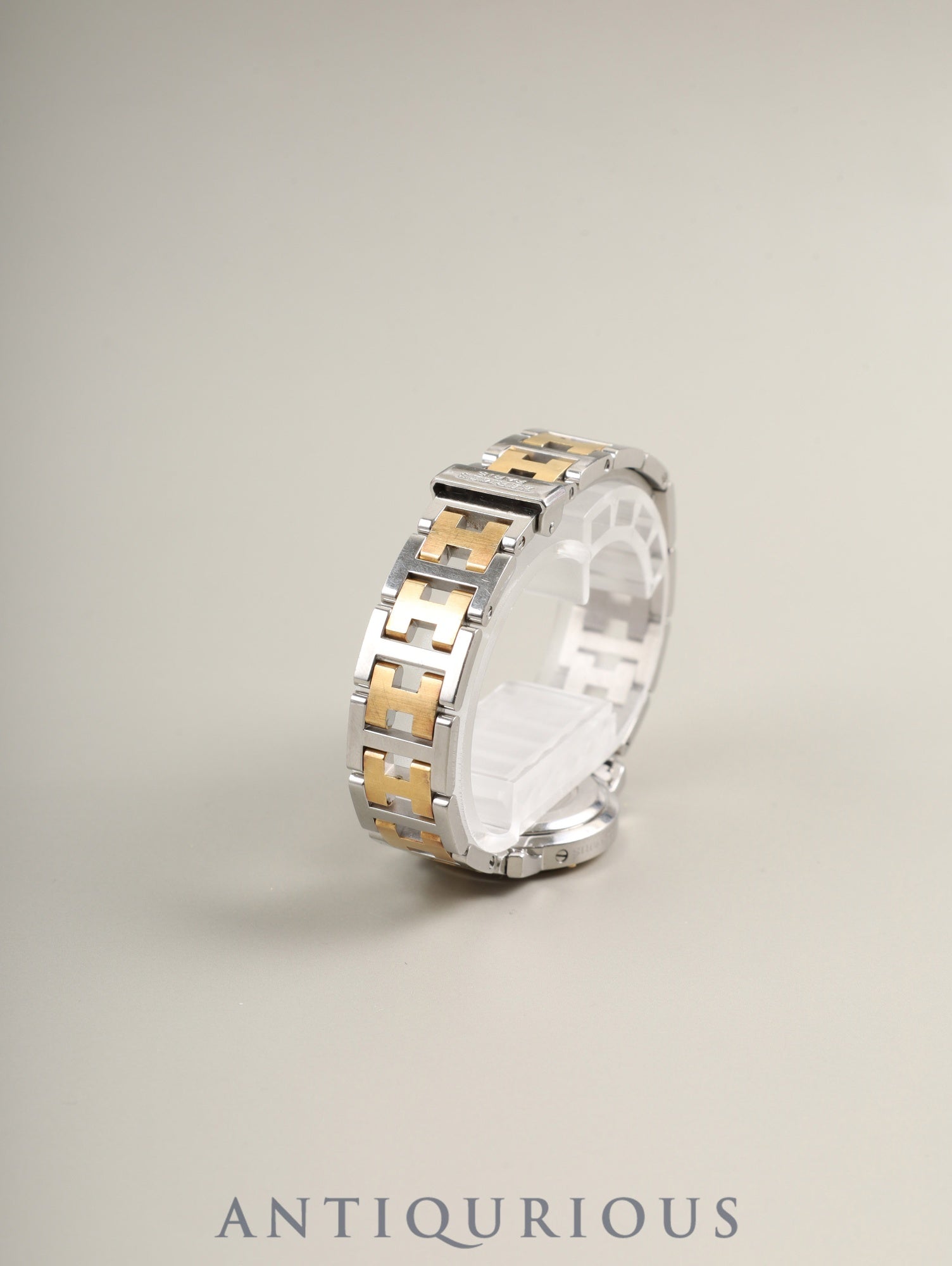 エルメス クリッパー CL4.220 クォーツ SS/GP SS/GP  アイボリー文字盤 30mm 箱 冊子 保証書 ※オーバーホール済み