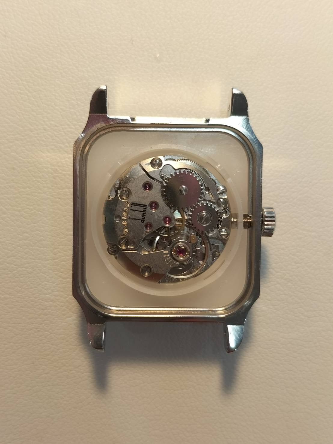 ダンヒル センテナリー 手巻き SS 革 純正尾錠（SS）シルバー文字盤 オーバーホール済み