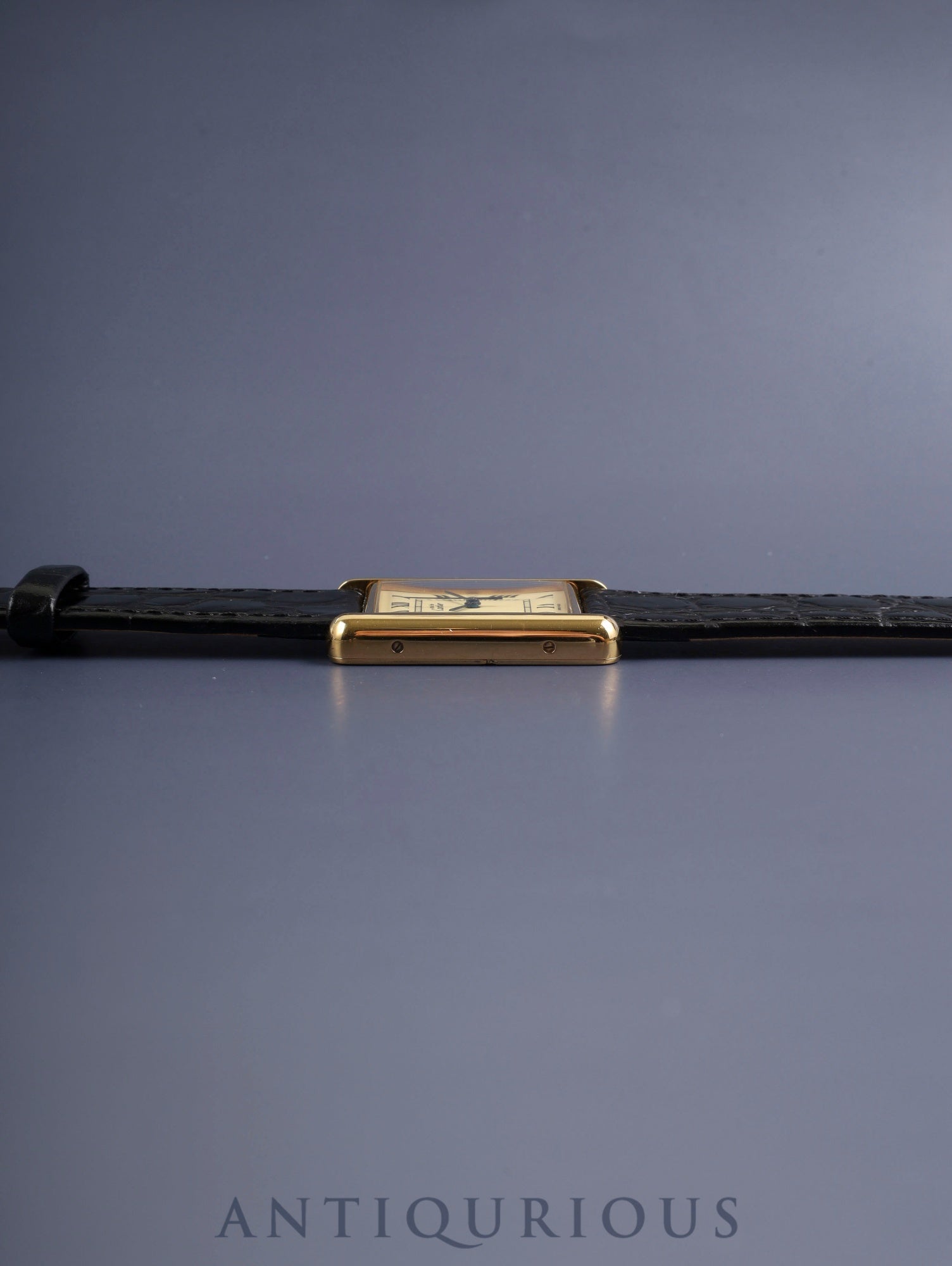 カルティエ マストタンク GM（XL） 2413 クォーツ Cal.687 SV925 革 純正尾錠（GP）アイボリーローマン文字盤 （SWISS MADE表記） オーバーホール済み