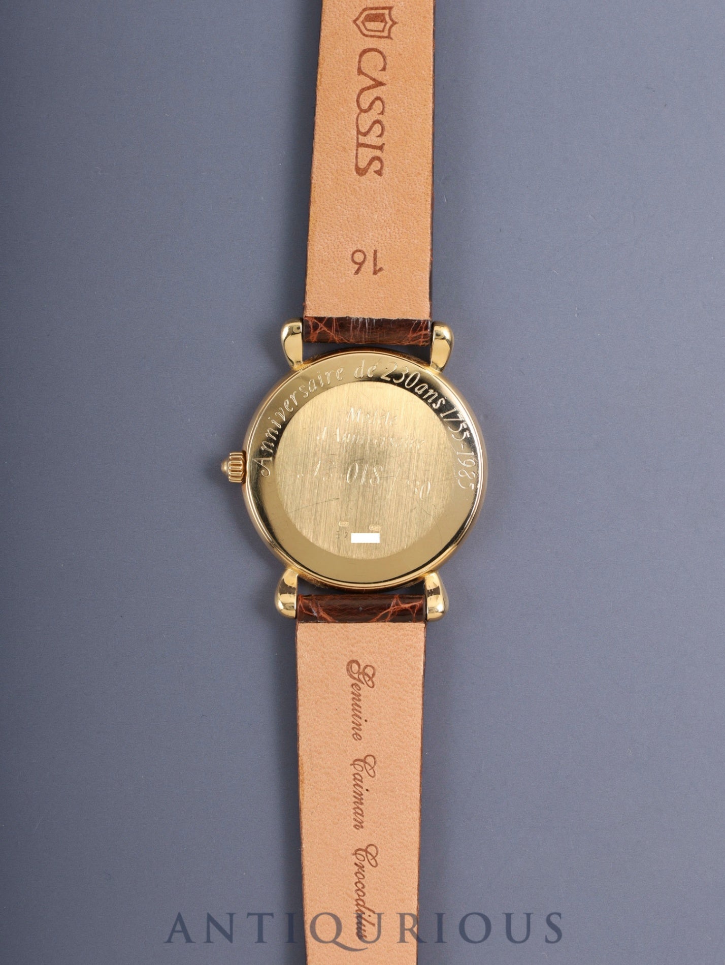 ヴァシュロン・コンスタンタン ヒストリカル 250周年記念 33084 手巻き Cal.1003/1 750YG 革 純正ピンバックル（750YG）ゴールドローマン文字盤 1985年 オーバーホール済み