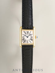 カルティエ マストタンク SM 5057001 クォーツ Cal.057 SV925 革 純正Dバックル（GP） オパラン文字盤（SWISS表記）オーバーホール済み 新品仕上げ済み