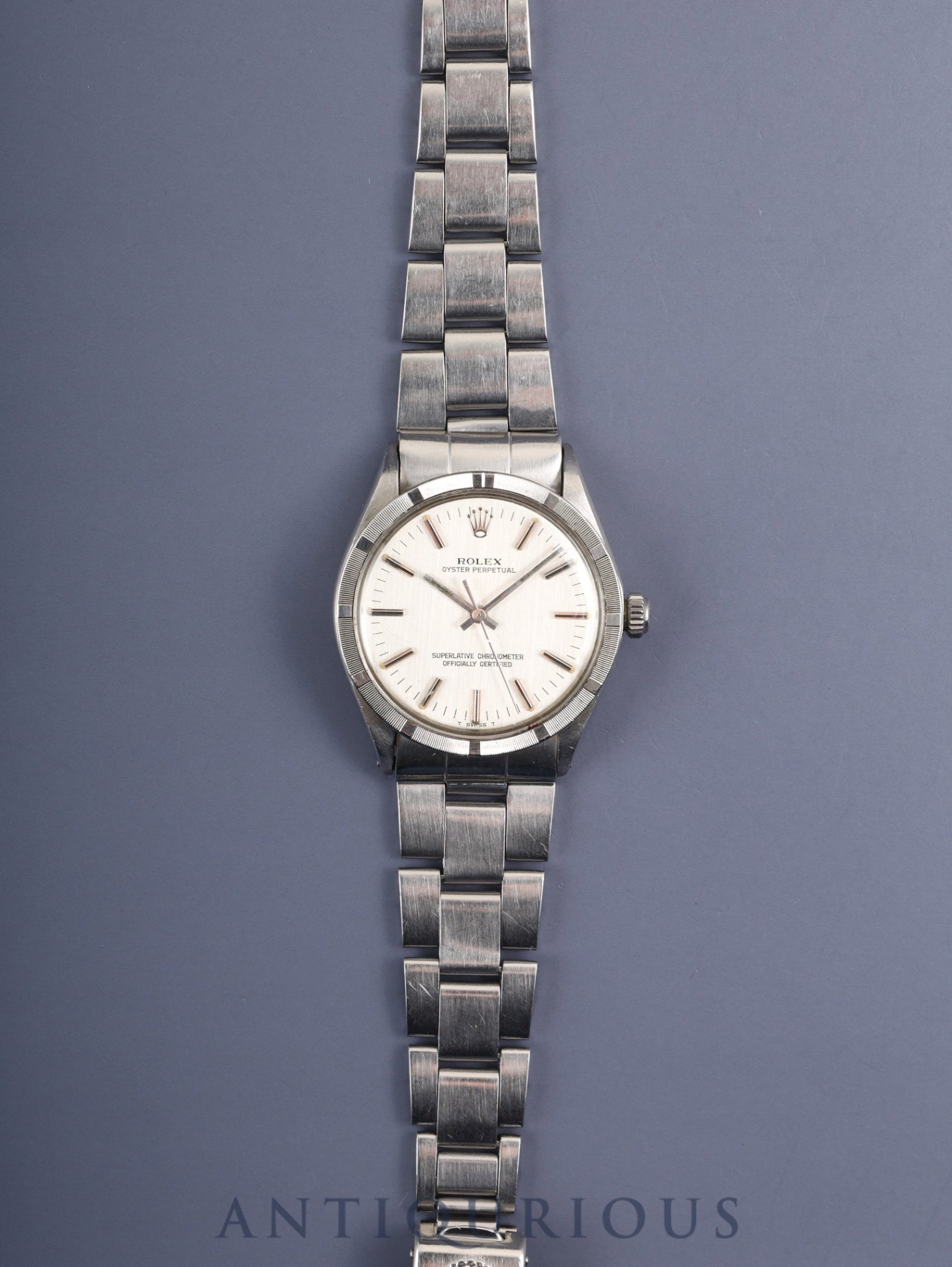 ロレックス オイスターパーペチュアル 1007 自動巻き Cal.1570 SS SS シルバー文字盤 29番台（1970年） オーバーホール済み