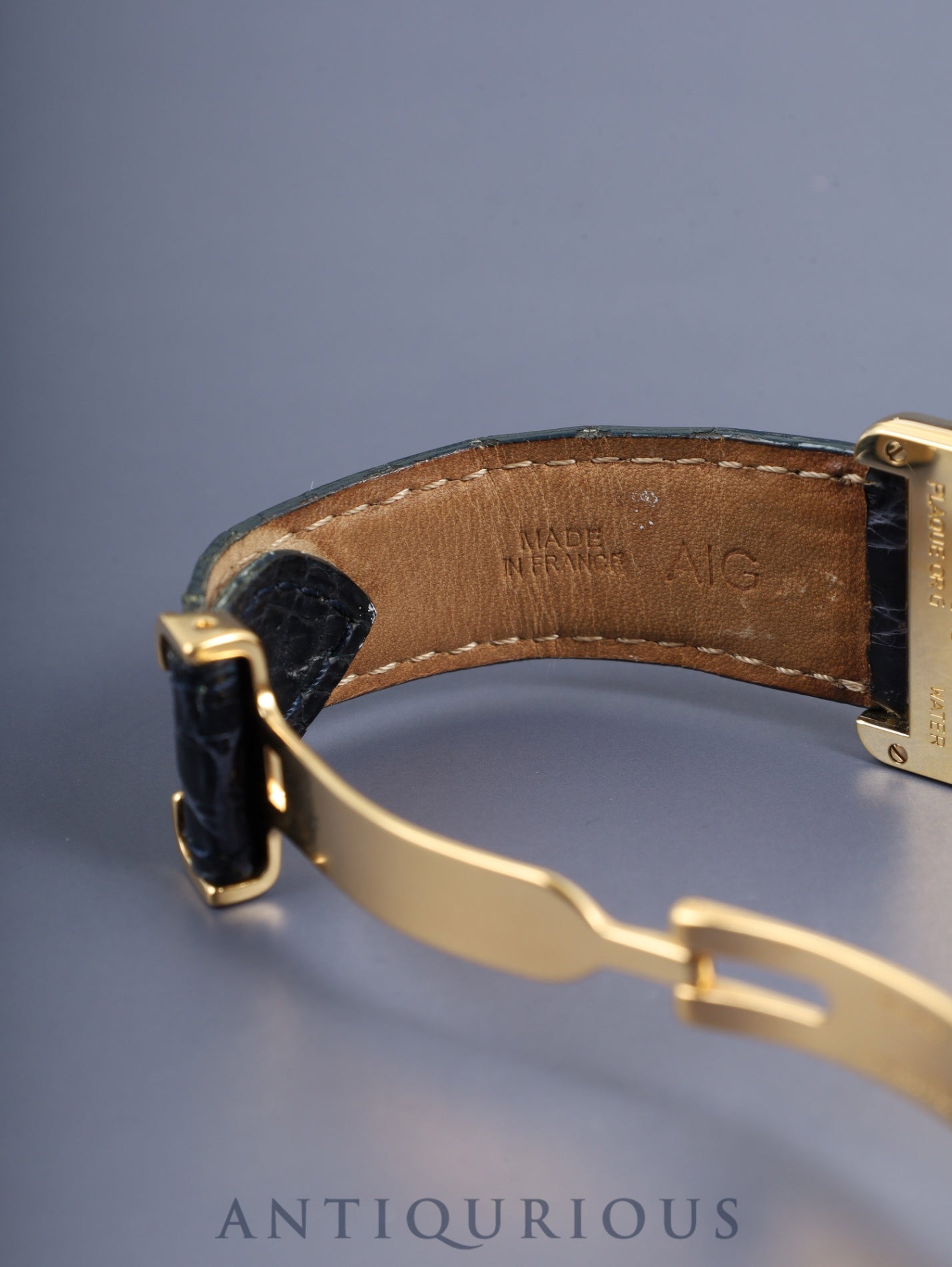 カルティエ　マストタンク GM（XL）2413 クォーツ Cal.87 SV925 純正革ベルト 純正Dバックル（GP） テレフォンアラビア文字盤（SWISS MADE表記） 箱 カルティエブティックにてコンプリートサービス済み