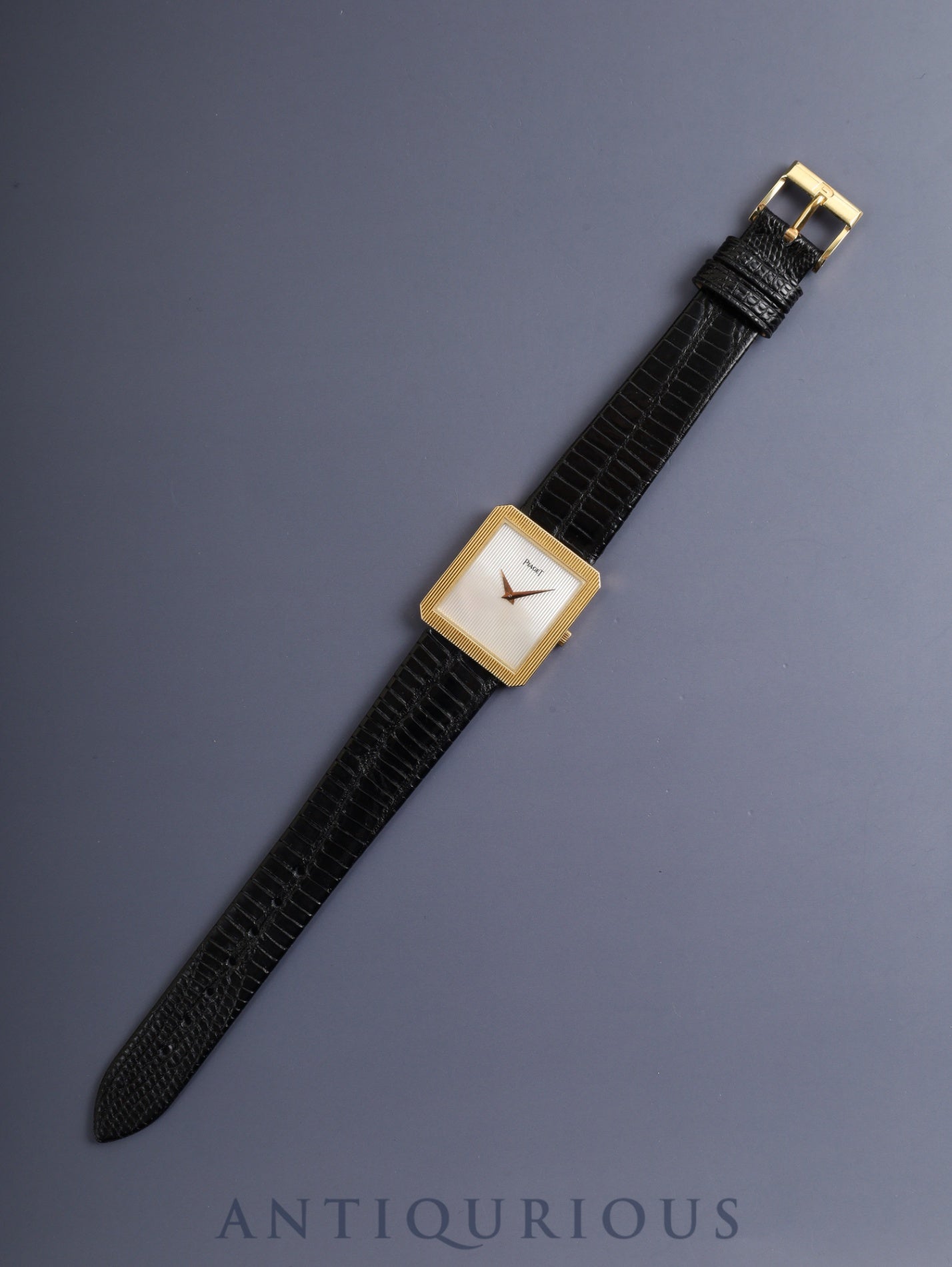 ピアジェ プロトコール 8154 クォーツ Cal.- 750YG 革 純正尾錠（750YG）ホワイトシェル文字盤 修理明細 ピアジェにてコンプリートサービス済み