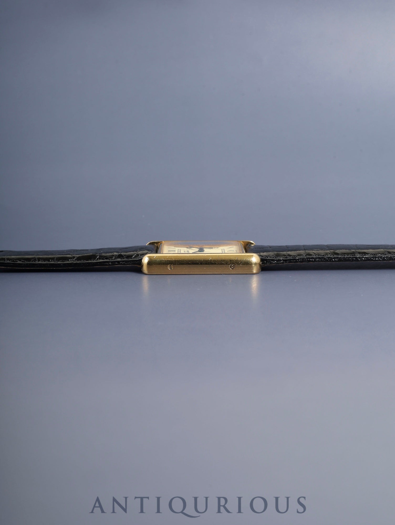 カルティエ マストタンク GM 2413 Cal.687 クォーツ SV925 革 純正ピンバックル（GP） アイボリーローマン文字盤（SWISS MADE表記）オーバーホール済み