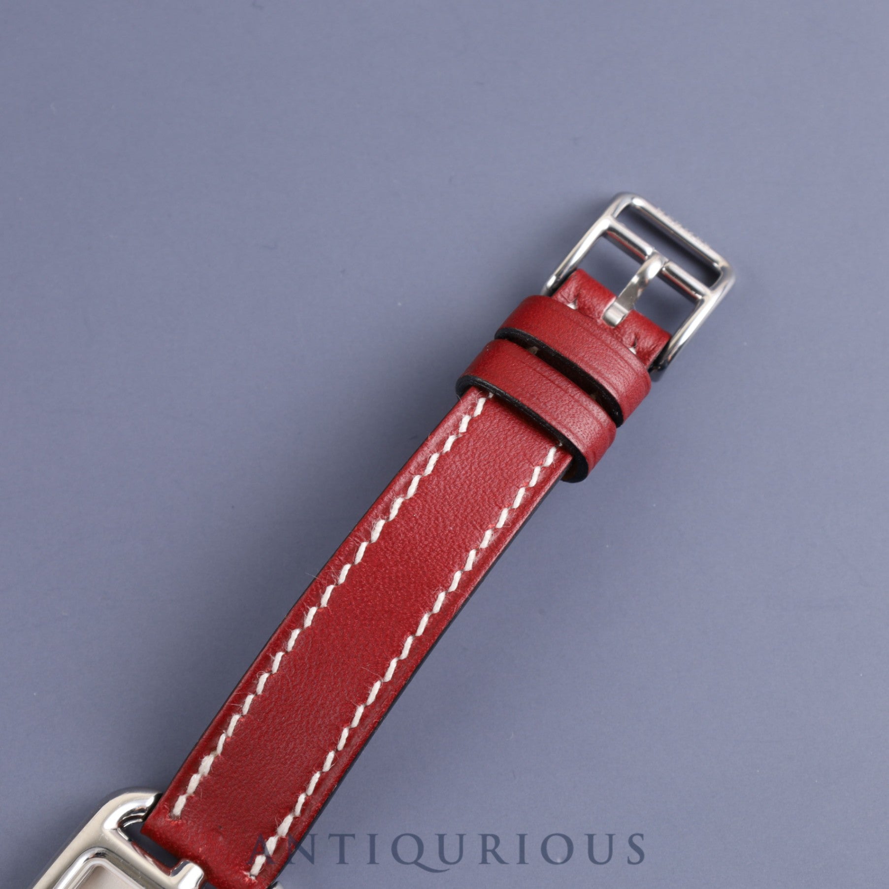 HERMES CAPE COD DO TONNEAU CC3-210 Quartz Cal.ETA E01001 SS Leather Genuine Leather Strap Genuine Buckle (SS) Silver Dial 2004 Overhauled