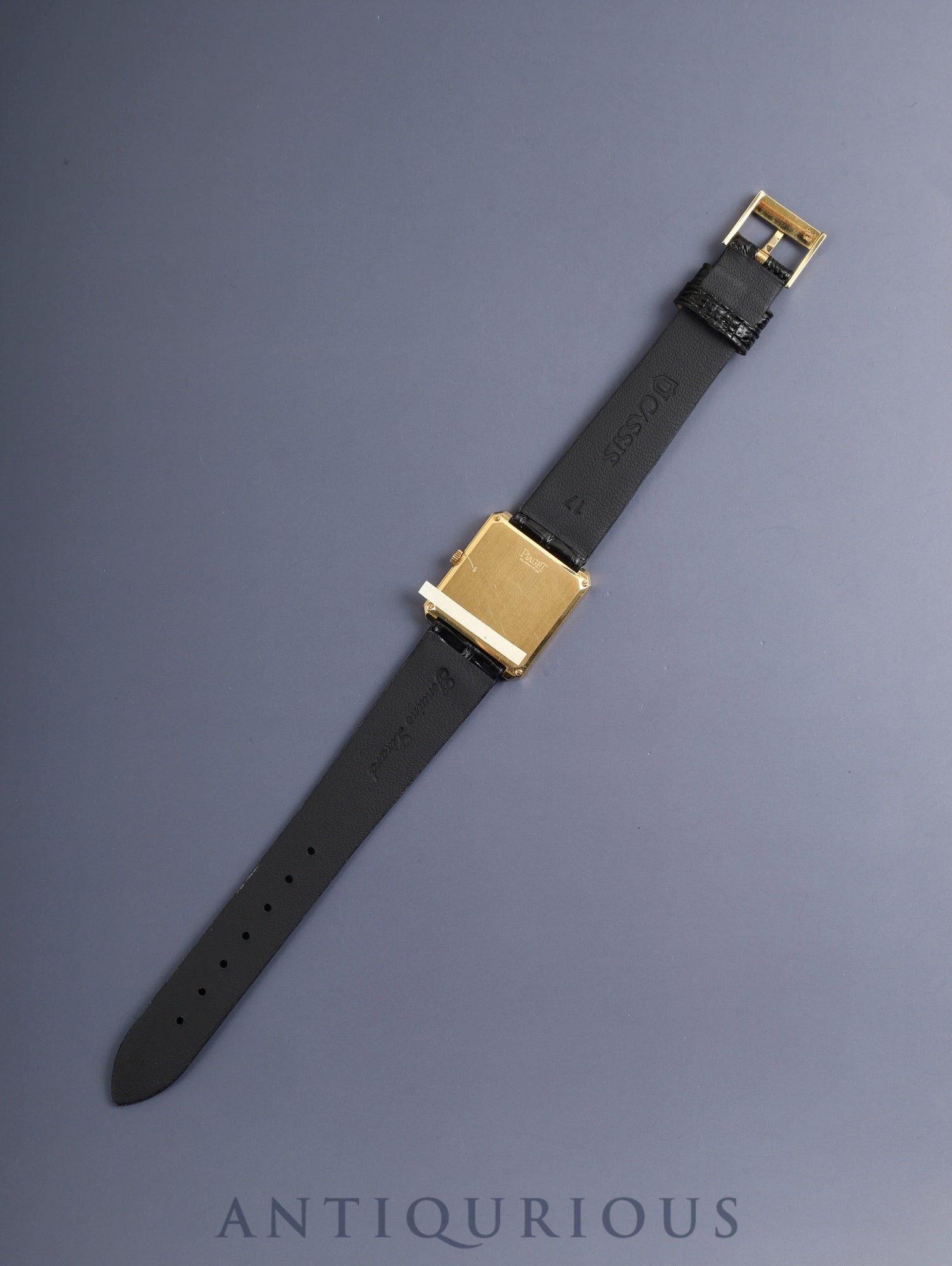 ピアジェ プロトコール 8154 クォーツ Cal.- 750YG 革 純正尾錠（750YG）ホワイトシェル文字盤 修理明細 ピアジェにてコンプリートサービス済み