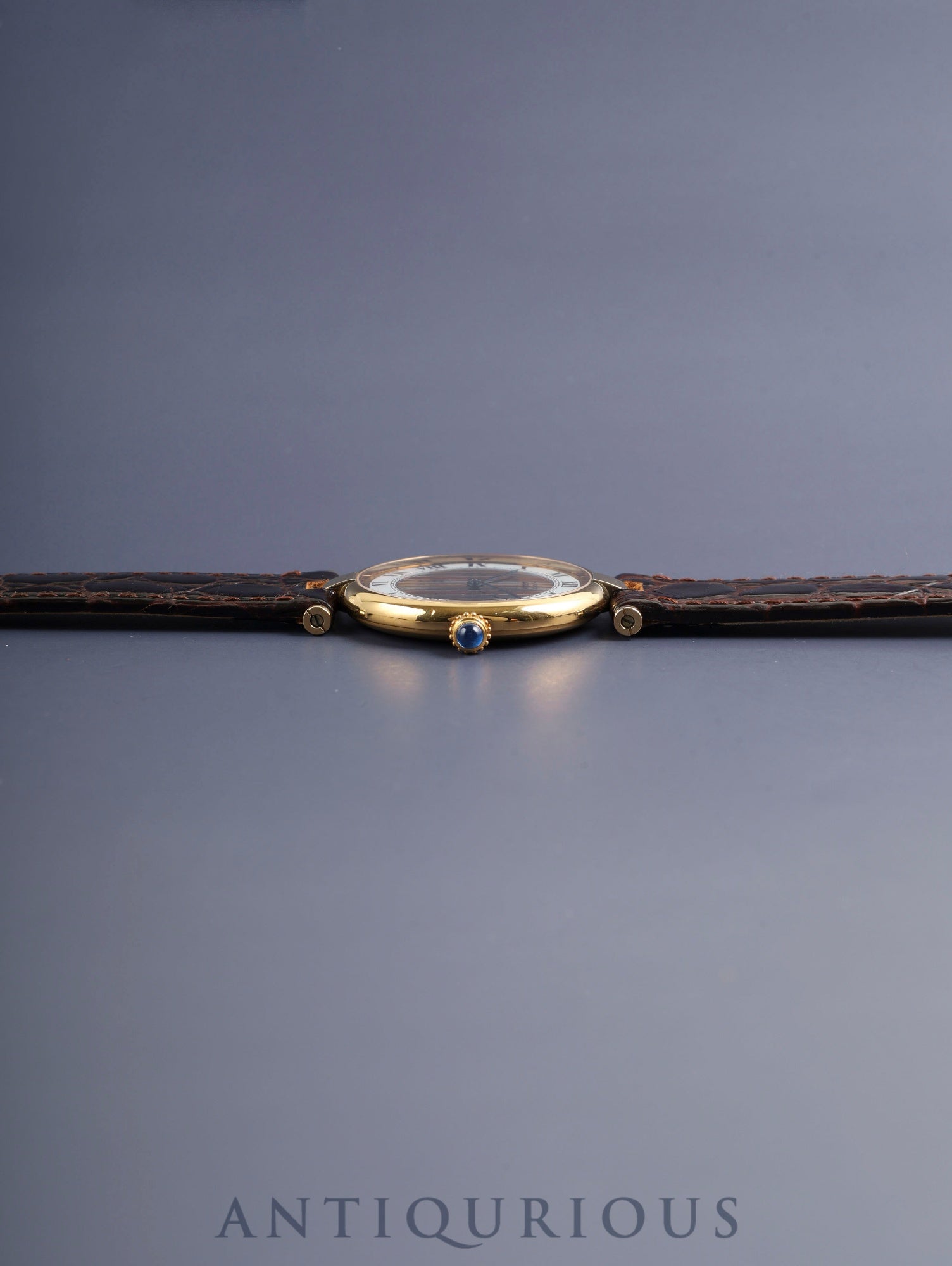 カルティエ マスト ヴァンドーム VLC LM 590003 クォーツ Cal.90 SV925 革 純正ピンバックル（GP） フロントトリニティ文字盤（SWISS表記） オーバーホール済み