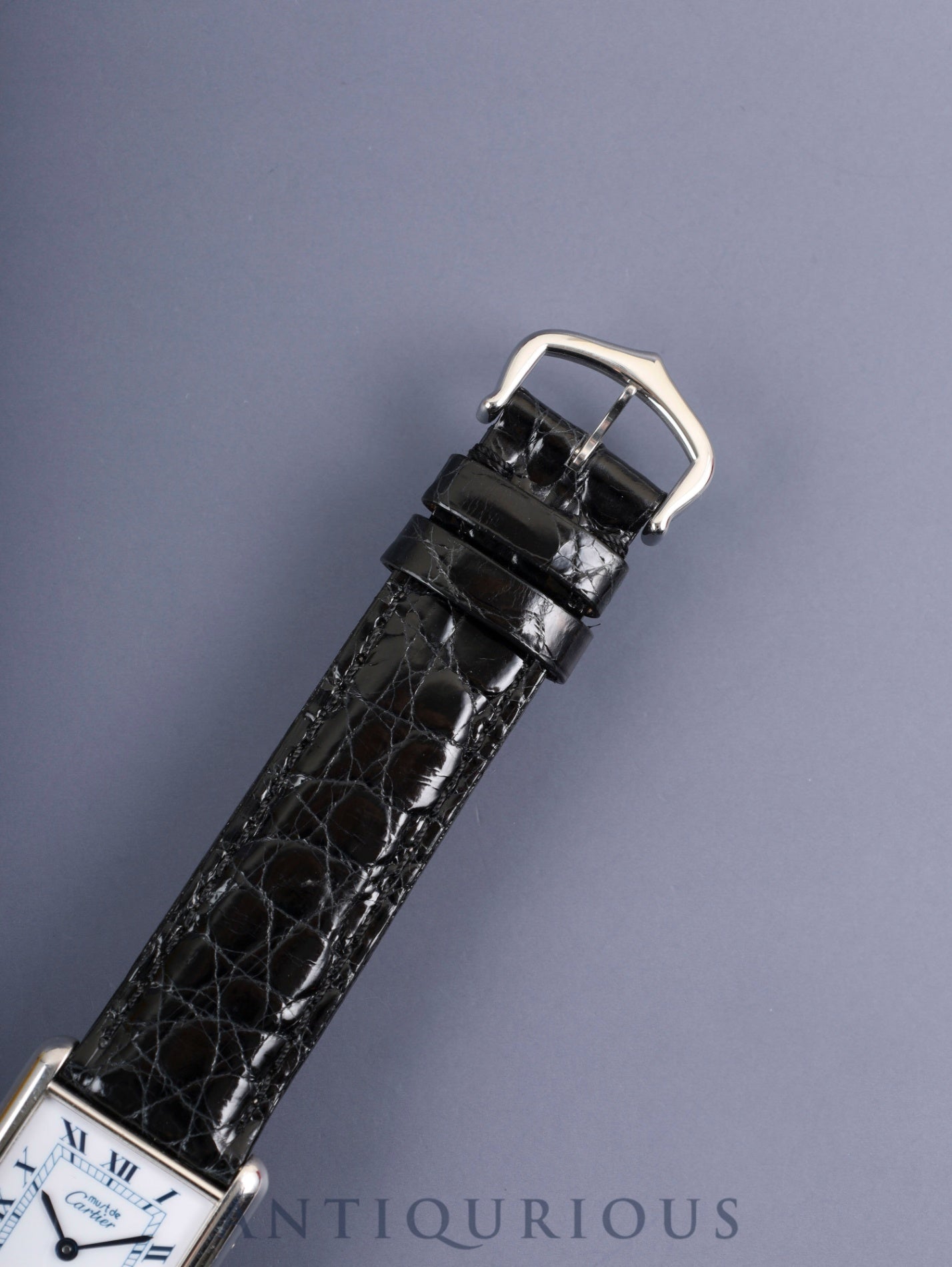 カルティエ マストタンク LM 690005 クォーツ SV925 革 純正尾錠（SS）ホワイトローマン文字盤（SWISS MADE表記） 箱 冊子 カルティエブティックにてコンプリートサービス済み