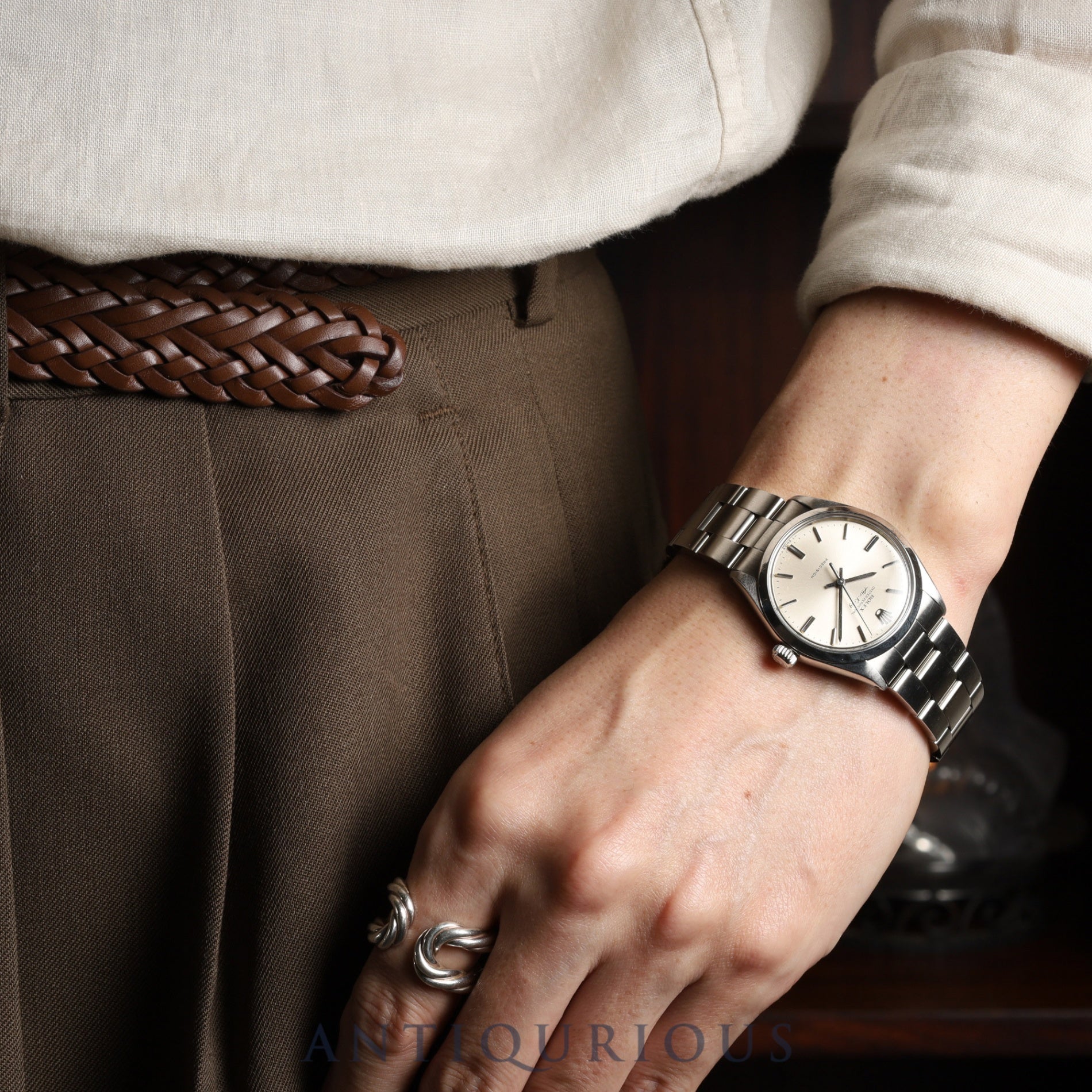 Rolex Air-King 5500 Automatic Cal.1520 Stainless Steel Silver Dial 34mm No.3 (1972) Overhauled