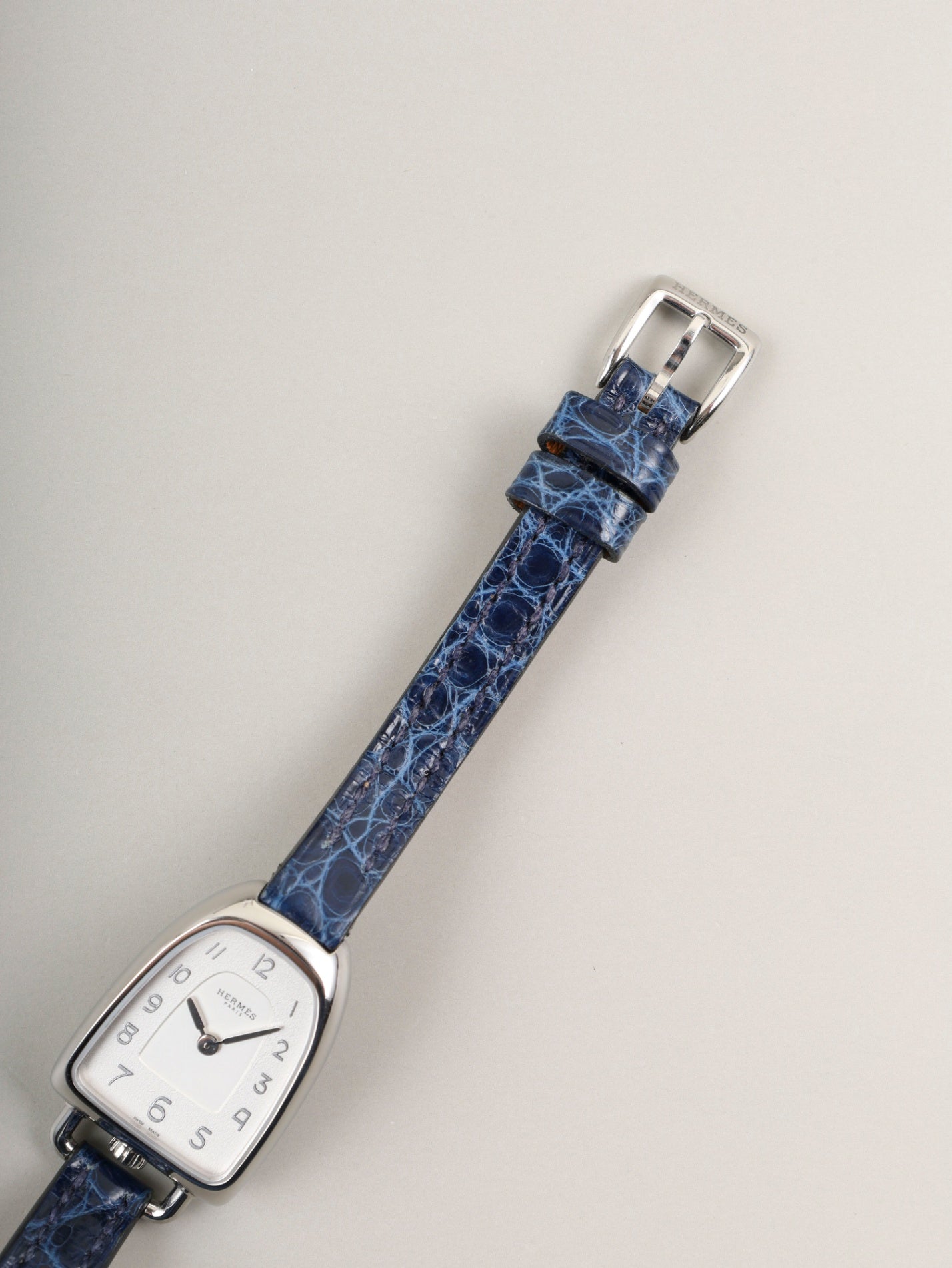 エルメス ギャロップ W053757WW00 / GA1.110 クォーツ SS 純正ベルト 純正尾錠（SS）シルバー文字盤 箱（剥がれあり） 保証書（2021年）冊子 オーバーホール済み