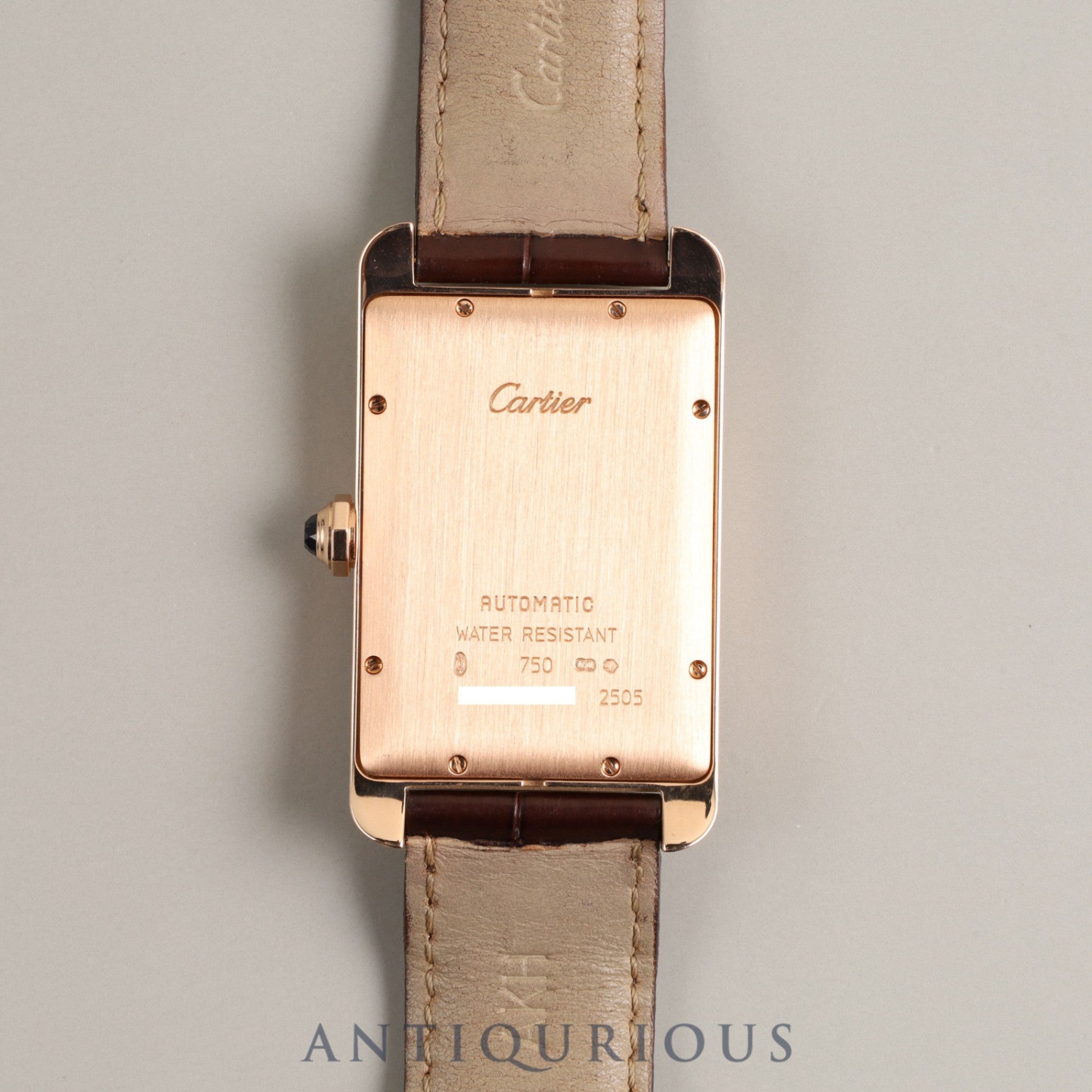 CARTIER カルティエ TANK AMERICAN LM タンクアメリカン LM W2609156 / 2505 自動巻き Cal.120 750PG 純正ベルト 純正尾錠（PG）アイボリーギョーシェ文字盤 保証書（2024年）