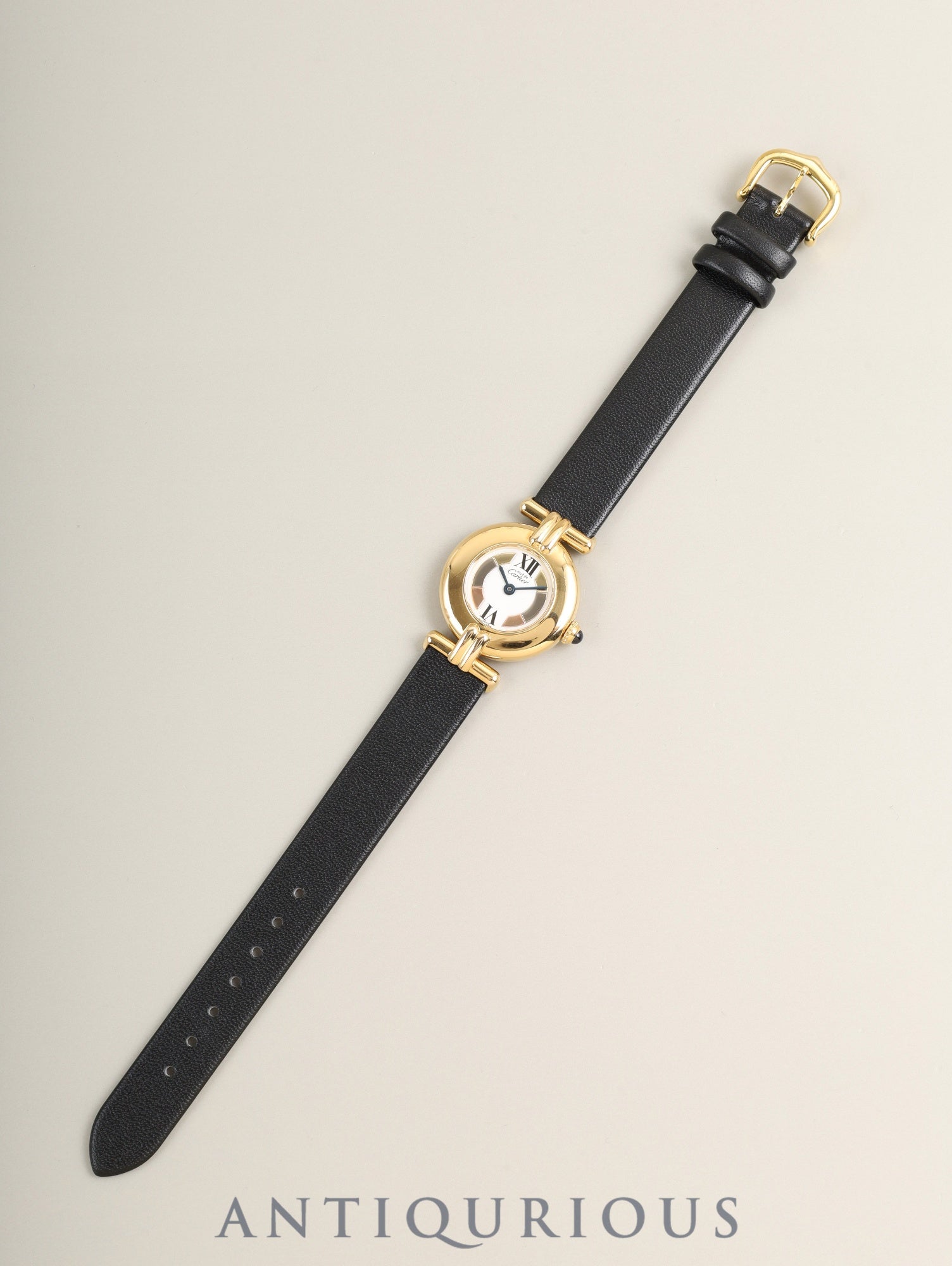 Cartier Must Colisee W1006654 / 1902 Quartz Cal.90.06 SV925 Leather Original pin buckle (GP) Trinity dial (SWISS表記) Box, booklet, warranty (1998) Overhauled