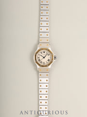 Cartier Santos Octagon SM 187903 Quartz Cal.87 SS/YG SS/YG Ivory Roman Dial (SWISS marking) Box, Manual, Warranty (1988) Overhauled