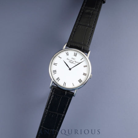 IWC Portofino 3331 Quartz Caliber 2210.5 Stainless Steel Leather Strap with Genuine Stainless Steel Buckle, White Dial, Overhauled