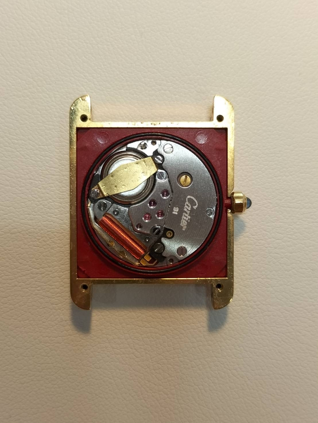 カルティエ マストタンク LM 6 81006 クォーツ Cal.81 SV925 革 純正ピンバックル（GP） シャンパン飛びローマン文字盤（SWISS表記）オーバーホール済み