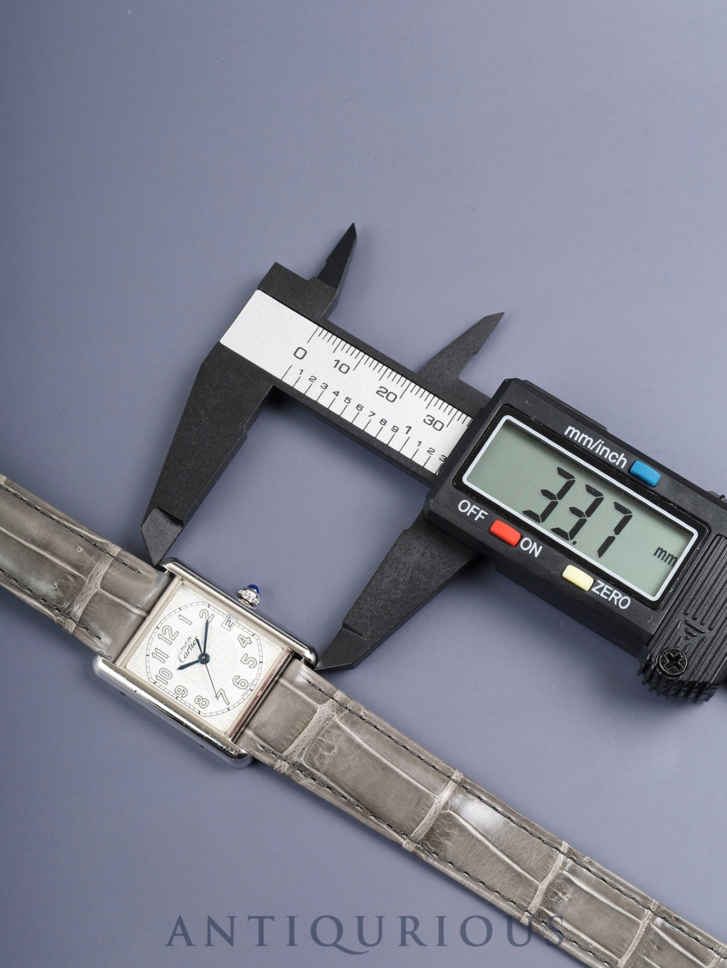 Cartier Must Tank GM (XL) 2414 Quartz Caliber 687 SV925 with genuine leather strap and genuine D-buckle (Stainless steel). Telephone Arabic dial (SWISS MADE inscription). Circa 1999-2003. Overhauled.