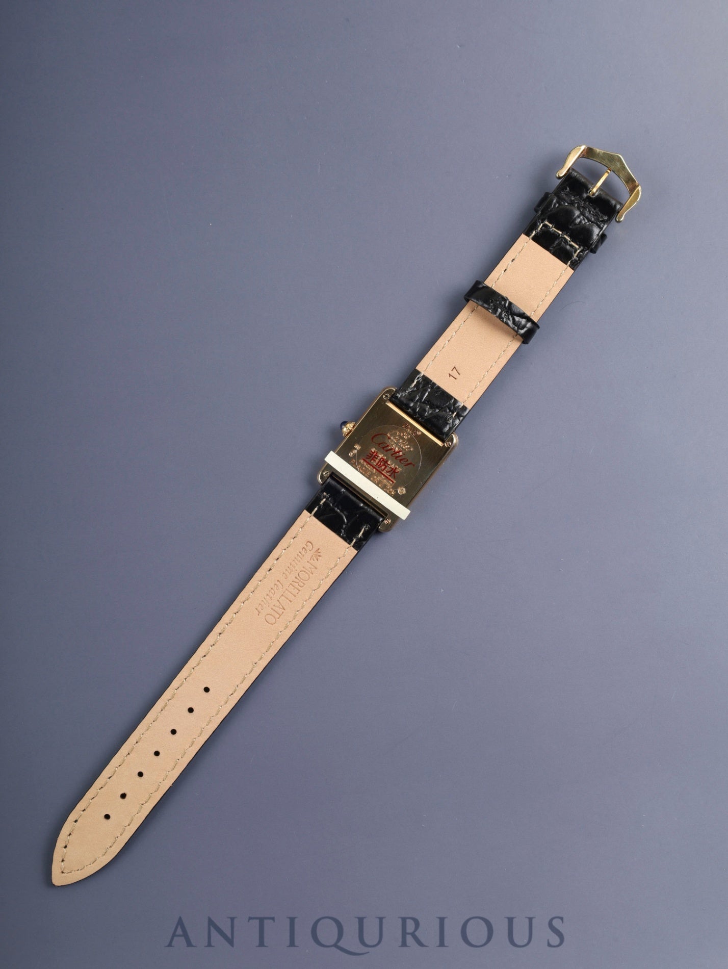 カルティエ マストタンク LM W1002754 / 1615 クォーツ SV925 革 純正ピンバックル（GP） アイボリーローマン文字盤（SWISS MADE表記）カルティエブティックにてコンプリートサービス（フルメンテナンス）済み