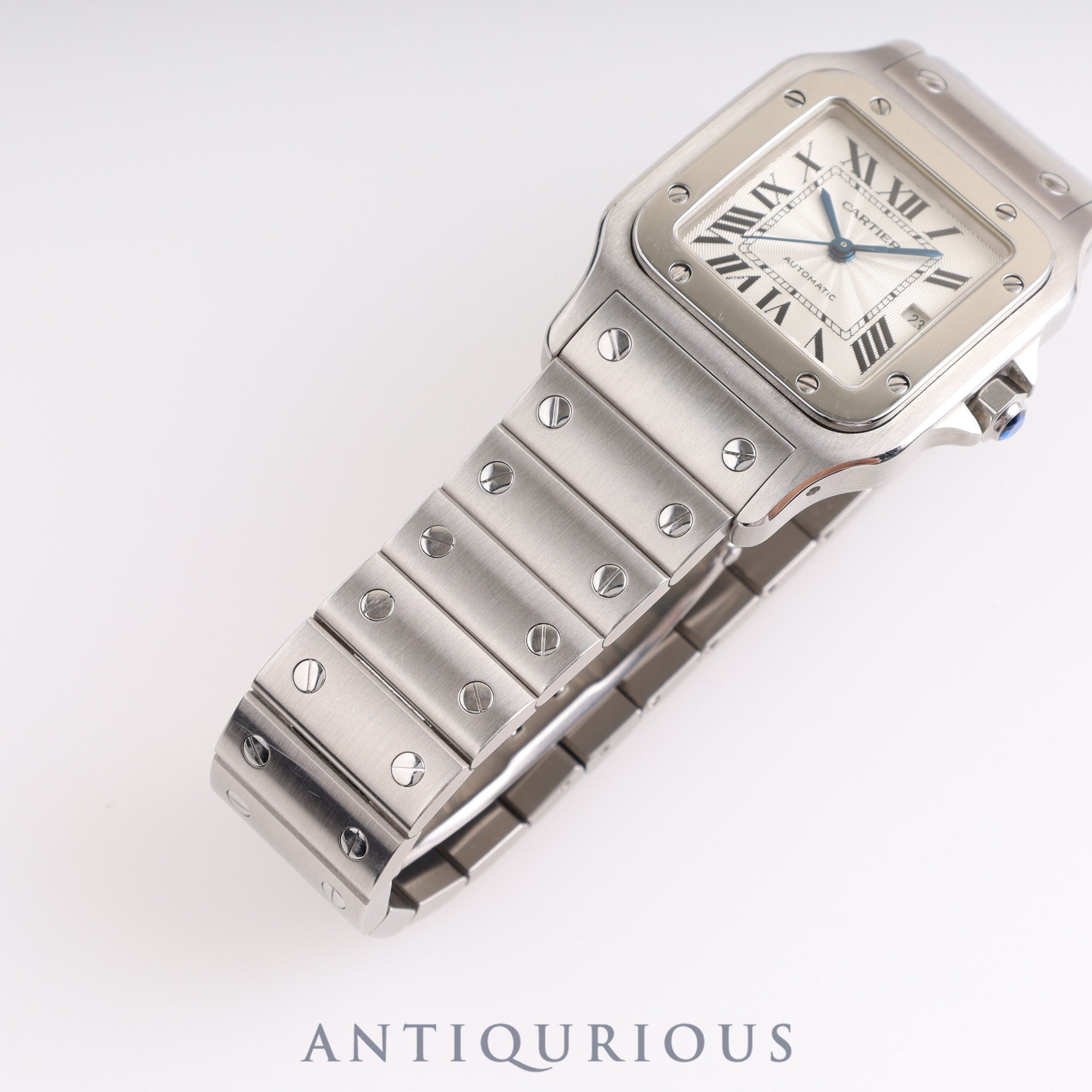 CARTIER SANTOS GALBEE LM W20055D6 2319 Automatic winding guilloche dia |  東京銀座のヴィンテージウォッチ専門店 - ANTIQURIOUS(アンティキュリオス)