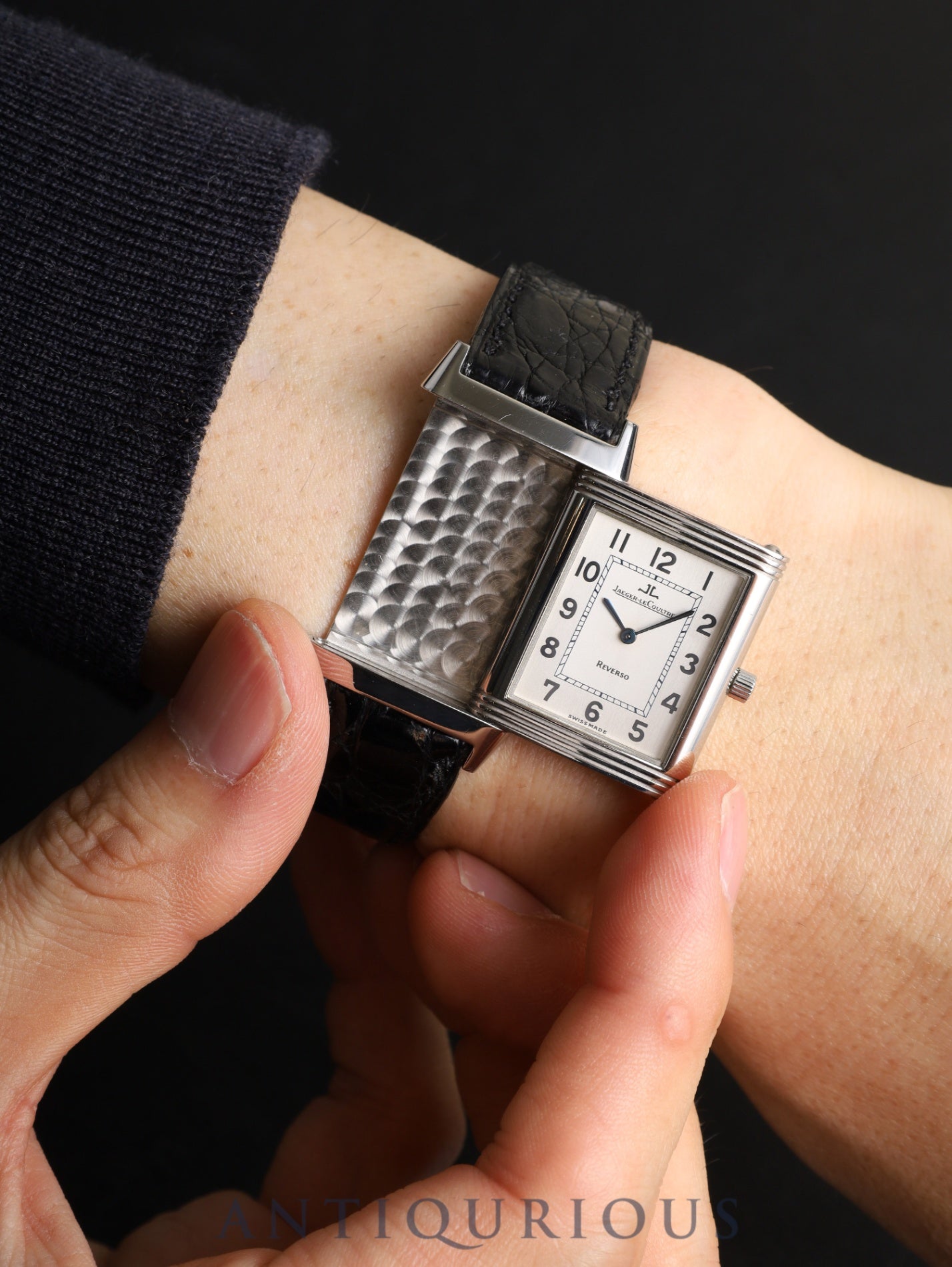 Jaeger-LeCoultre Reverso Classic 250.8.86 Manual winding Cal.846/1 SS Original leather strap Original pin buckle (SS) Silver Arabic dial (SWISS MADE marking / case back engraved) Box, booklet, warranty card (1994) Overhauled