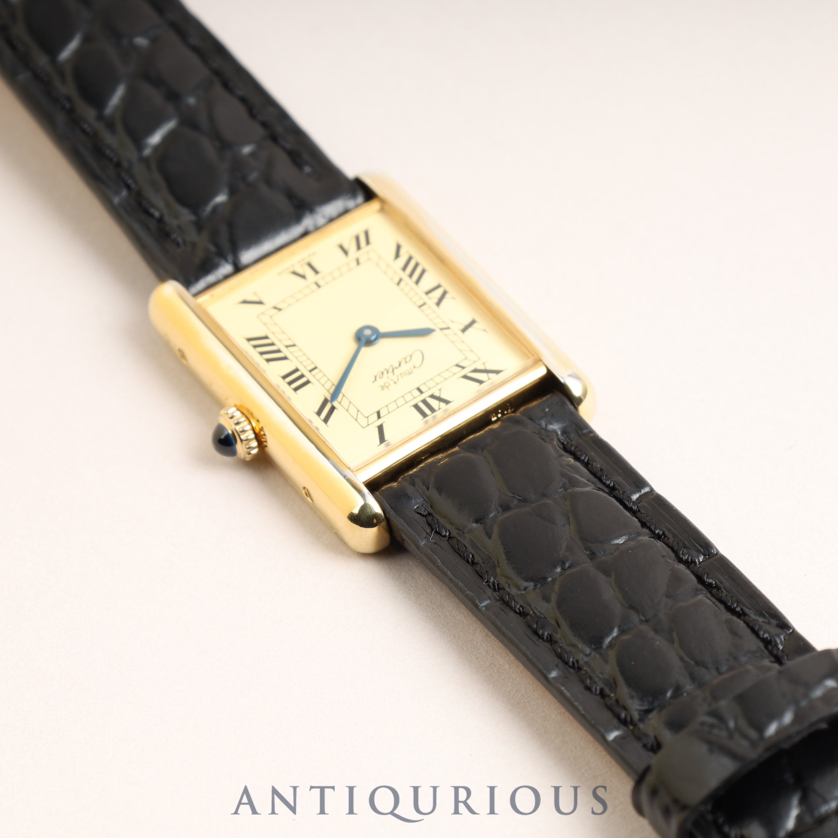 CARTIER Must Tank LM Manual Winding Ivory Roman Dial Overhauled