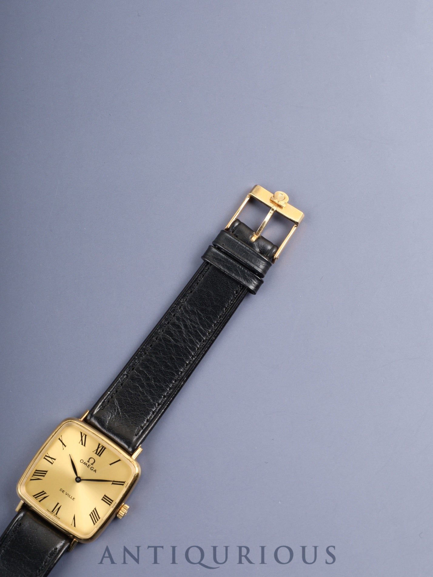 Omega De Ville 511.0415 Square Manual Winding Cal.625 GP Original Leather Strap Original Pin Buckle (GP) Champagne Dial Box Overhauled