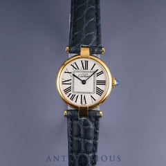 Cartier Must Vendome VLC SM W1005354 / 590004 Quartz Cal.90 SV925 Leather Genuine D-buckle (GP) Opalan dial Box Overhauled