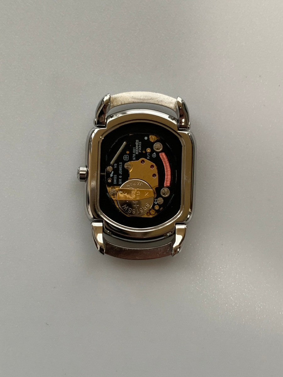 エルメス ラリー RA1.220 クォーツ Cal.976.001 SS/GP SS/GP ホワイト文字盤 箱 冊子 保証書（2000年） オーバーホール済み