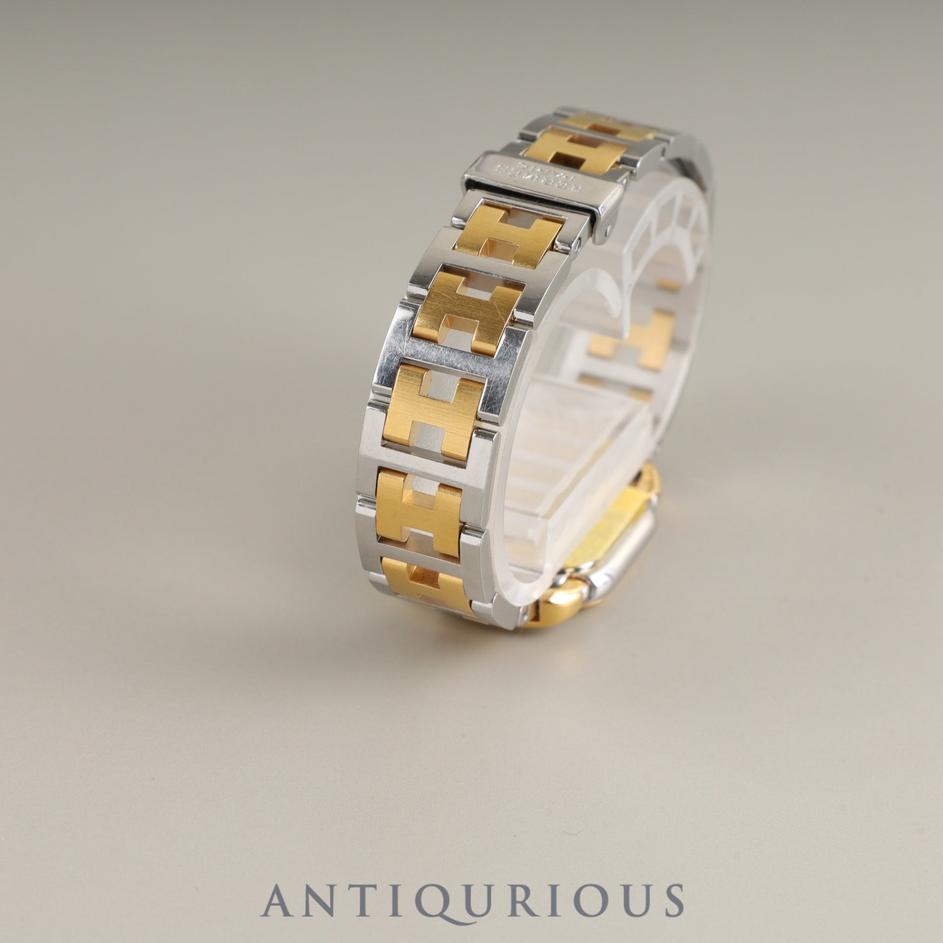 Hermes Rally RA1.240 Quartz Cal.976.001 SS/GP SS/GP White Dial Overhauled